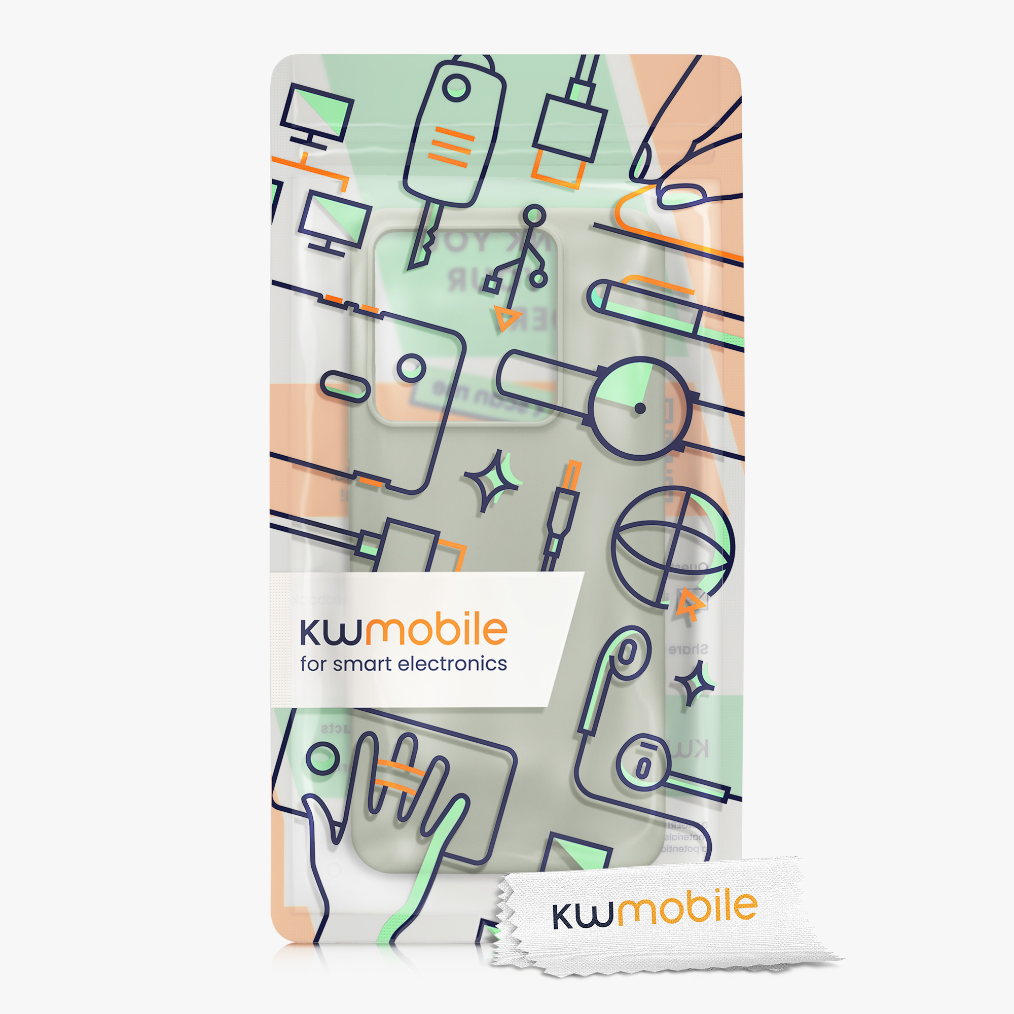 Kryt Xiaomi Redmi Note 13 Pro 5G silikonový TPU šedozelená kwmobile
