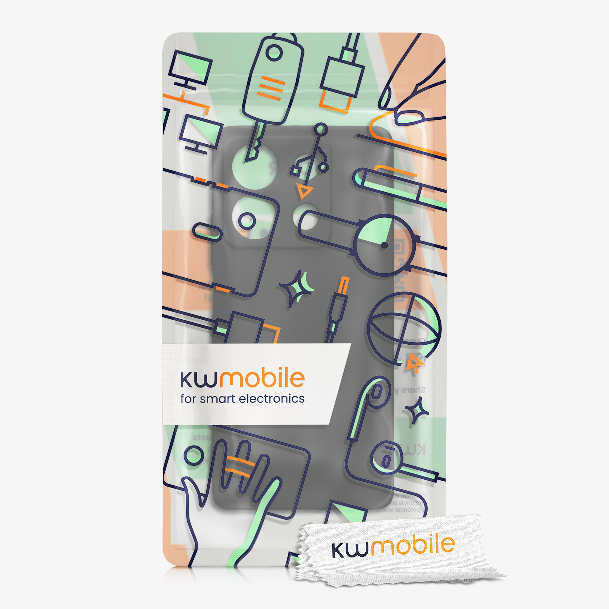 Kryt Xiaomi Redmi Note 13 5G silikonový TPU černá matná kwmobile