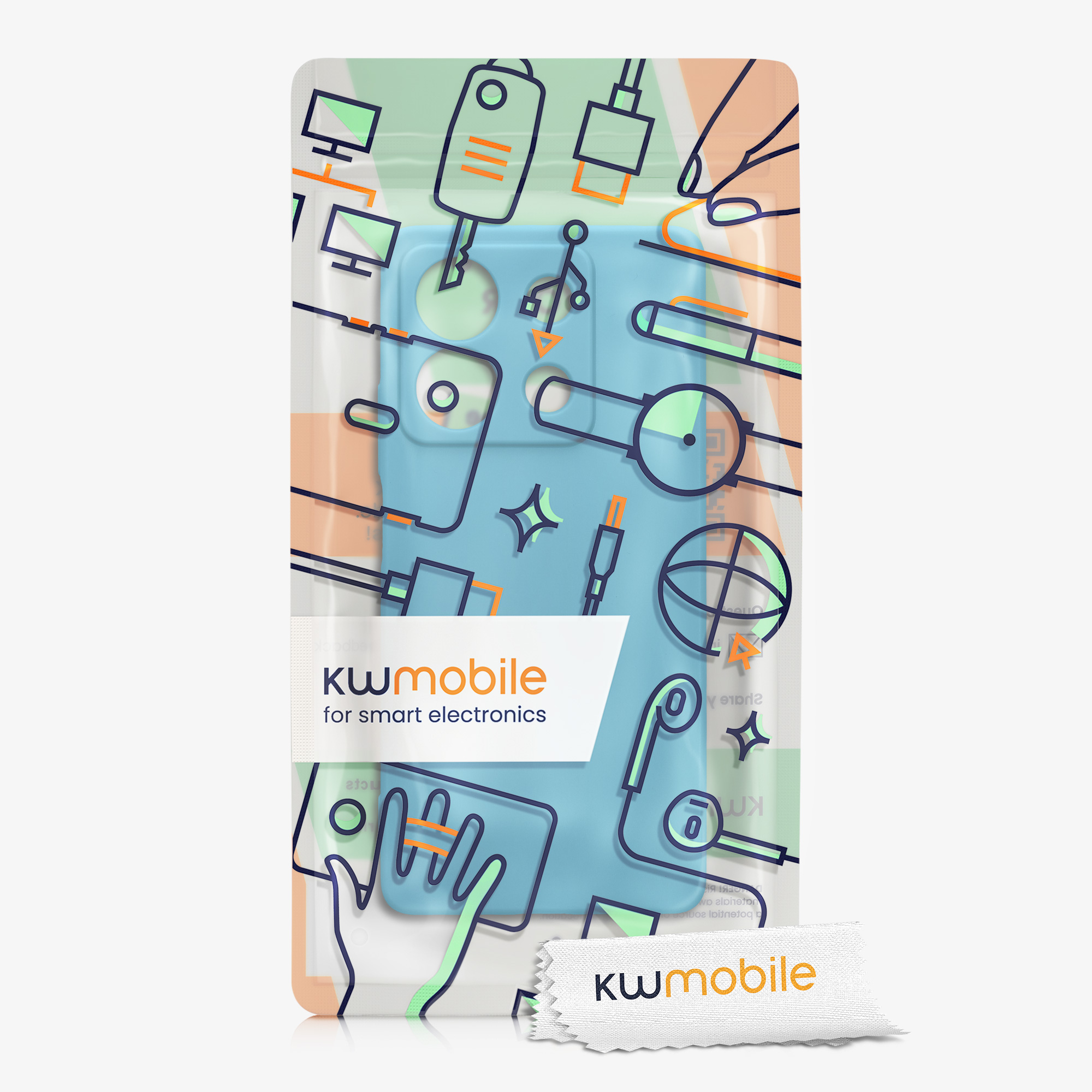 Kryt Xiaomi Redmi Note 13 5G silikonový TPU karibská modrá kwmobile