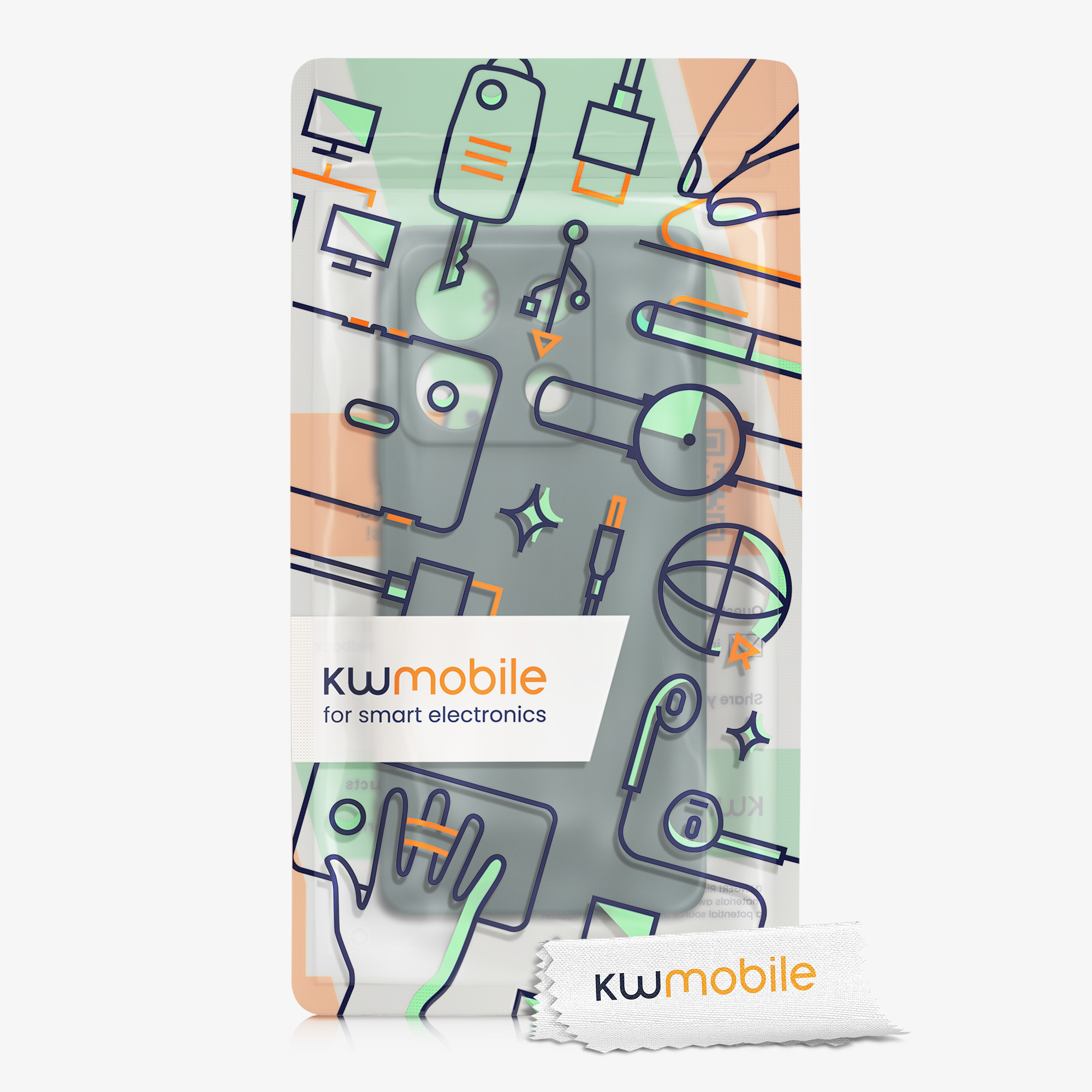Kryt Xiaomi Redmi Note 13 5G silikonový TPU modrozelená kwmobile