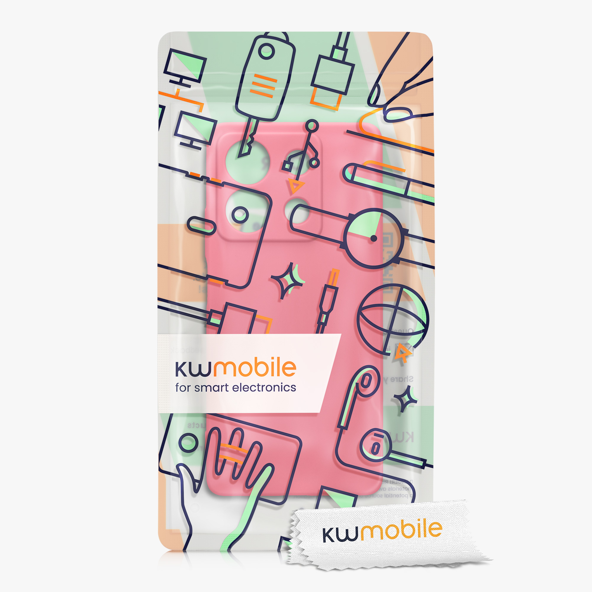Kryt Xiaomi Redmi Note 13 5G silikonový TPU růžová kwmobile