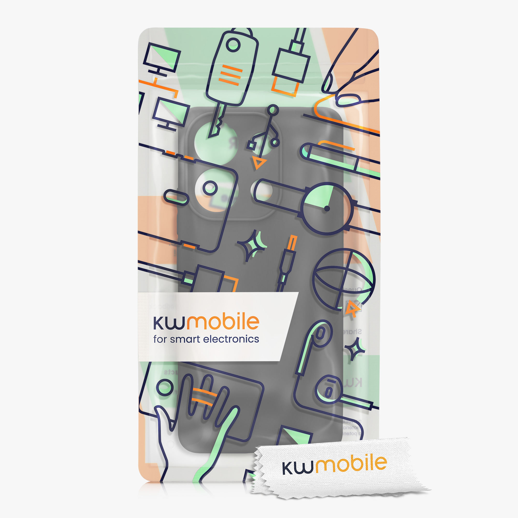 Kryt Xiaomi Redmi Note 13 4G silikonový TPU černá matná kwmobile
