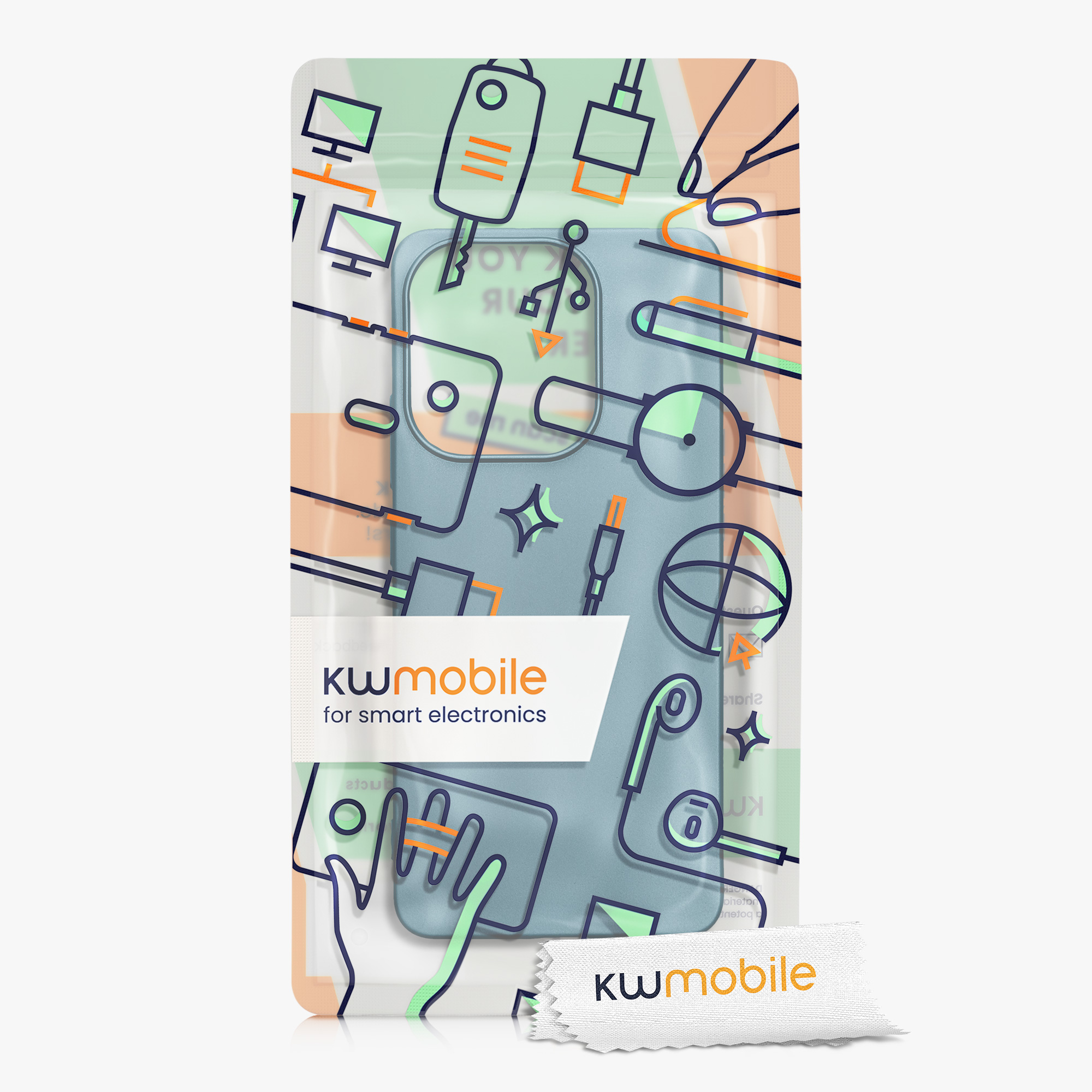 Kryt Xiaomi Redmi Note 13 4G metalický TPU metalická karibská modrá kwmobile
