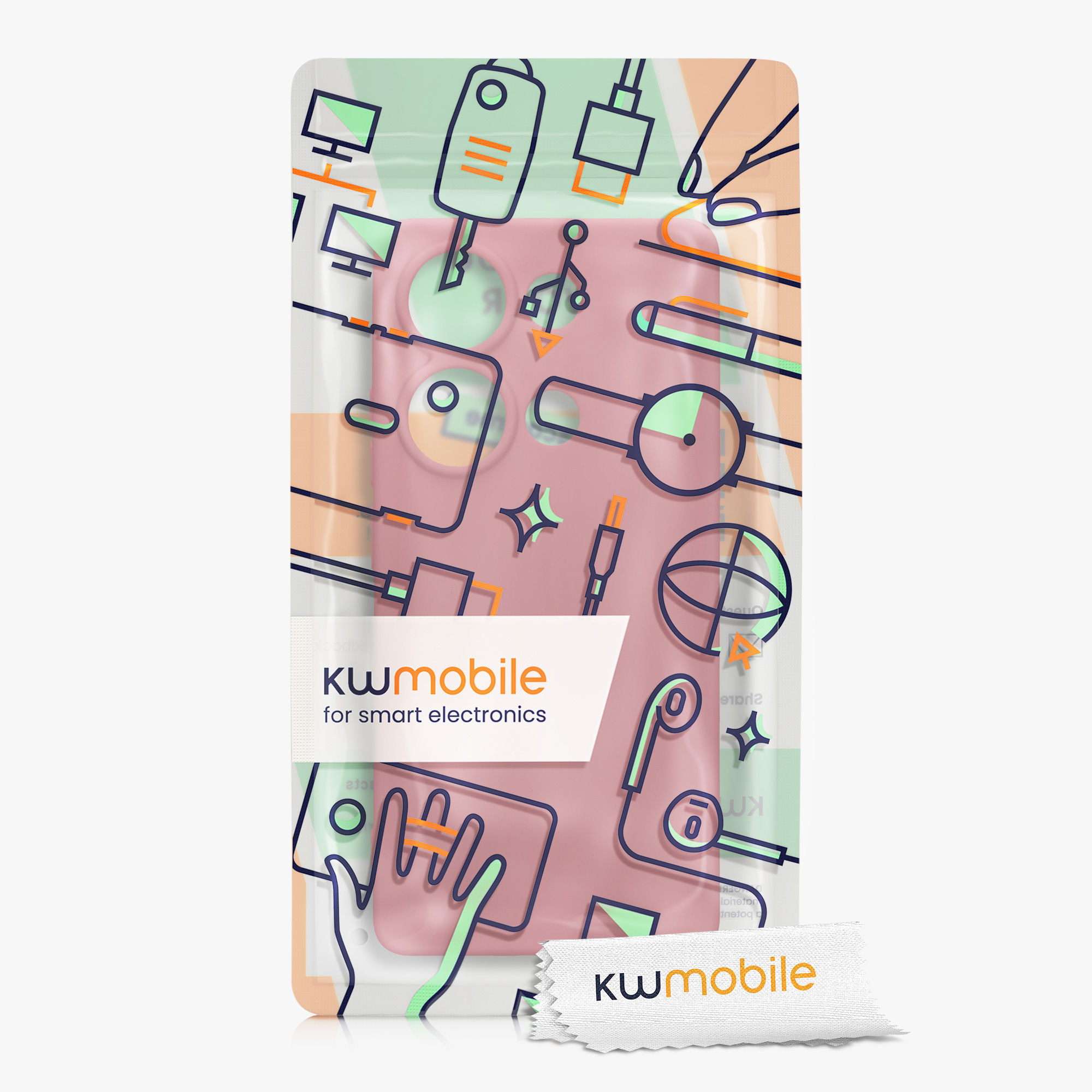 Kryt Xiaomi Redmi Note 13 Pro 4G silikonový TPU červená kwmobile