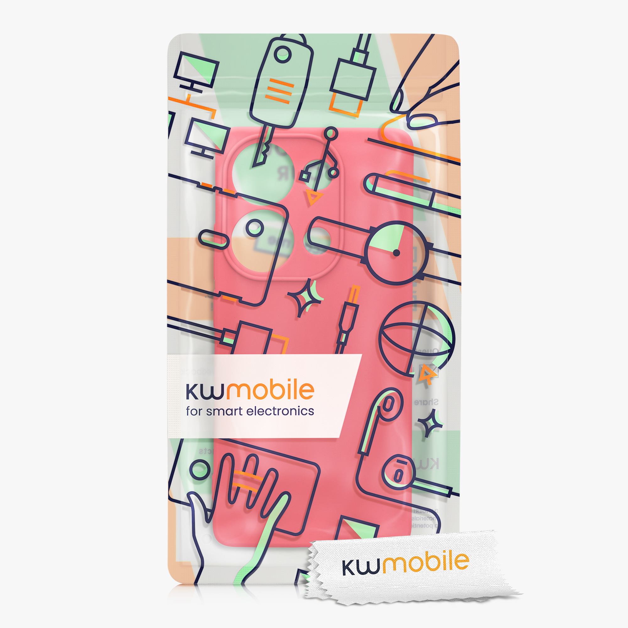 Kryt Xiaomi Redmi Note 13 Pro 4G silikonový TPU růžová kwmobile