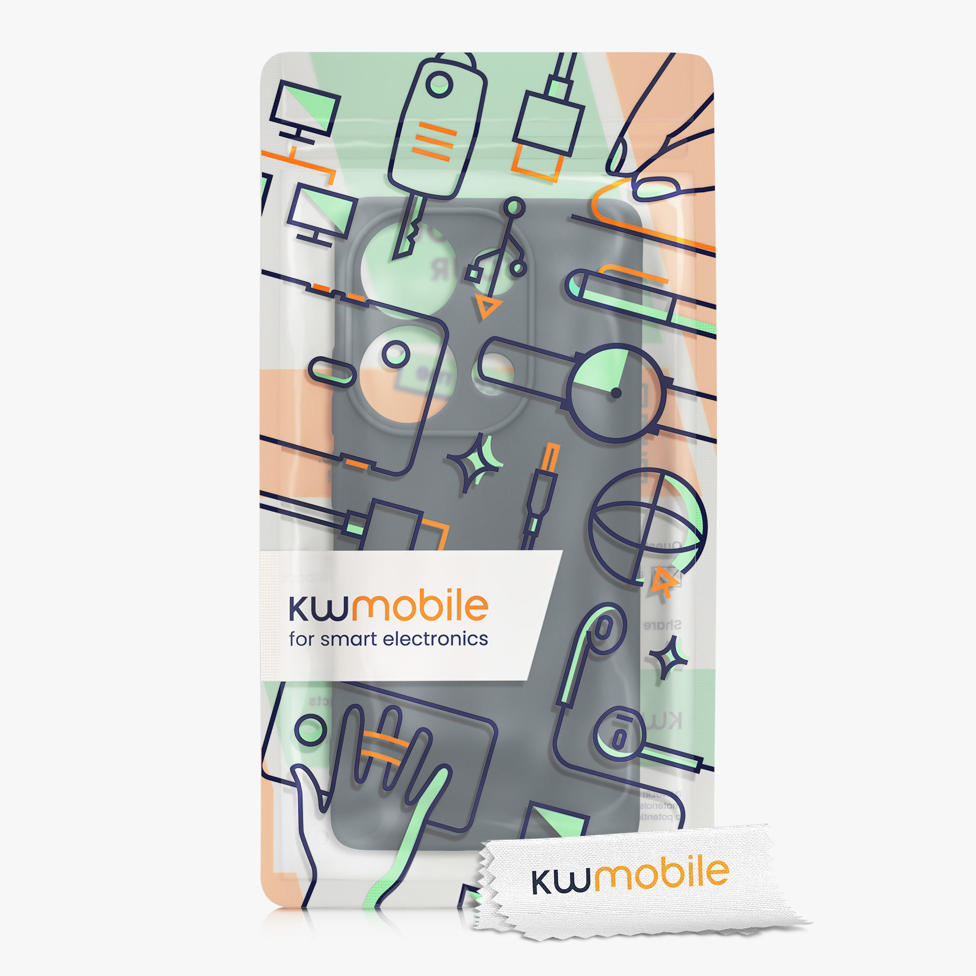 Kryt Xiaomi Redmi Note 13 Pro 4G silikonový TPU tmavá břidlice kwmobile