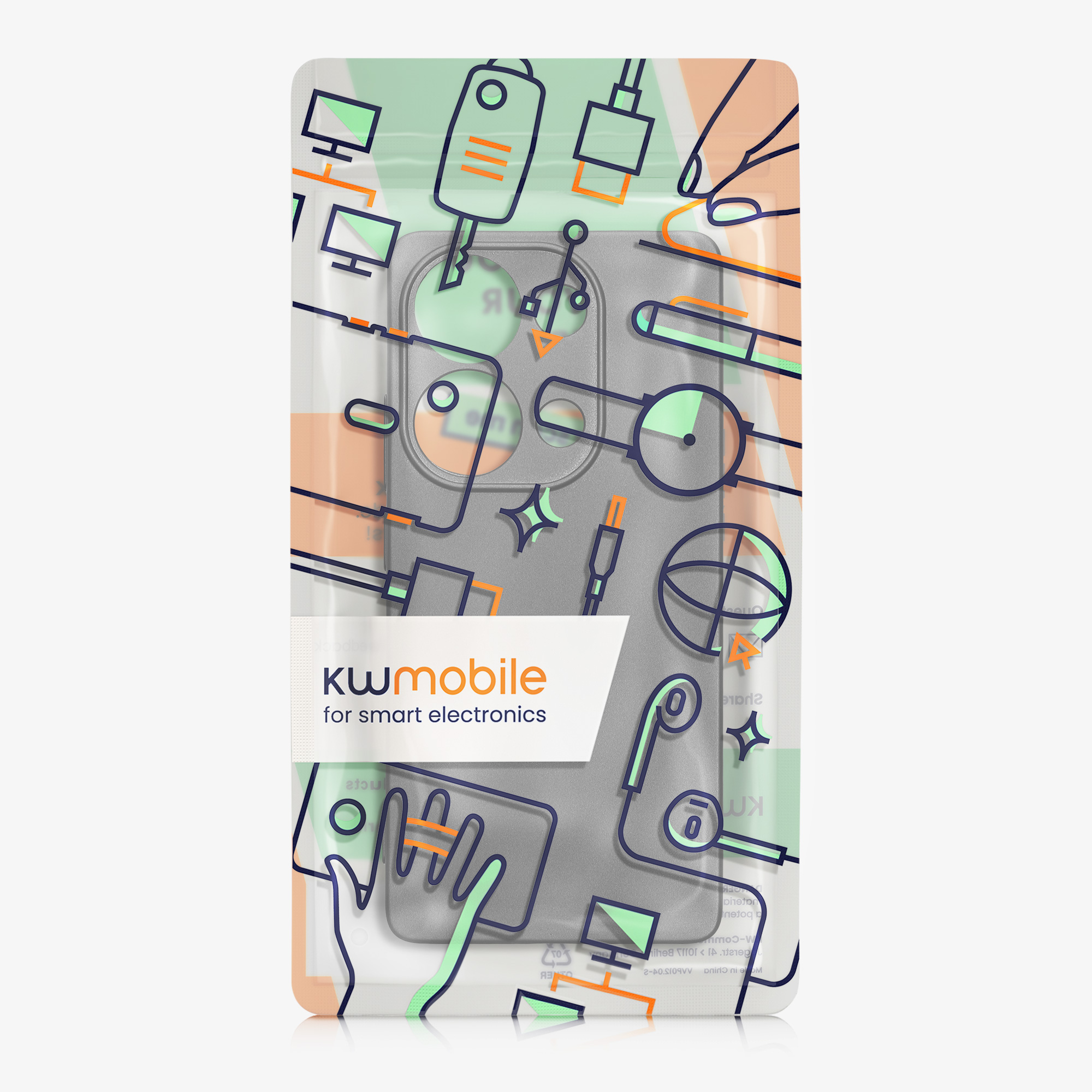 Kryt Xiaomi Redmi Note 13 Pro 4G metalický TPU šedá kwmobile