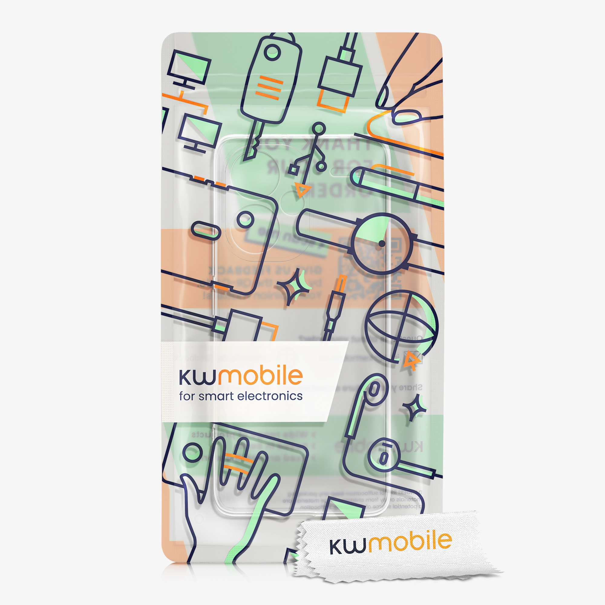 Průhledný kryt Xiaomi Redmi Note 13 Pro+ 5G slim flexibilní TPU kwmobile