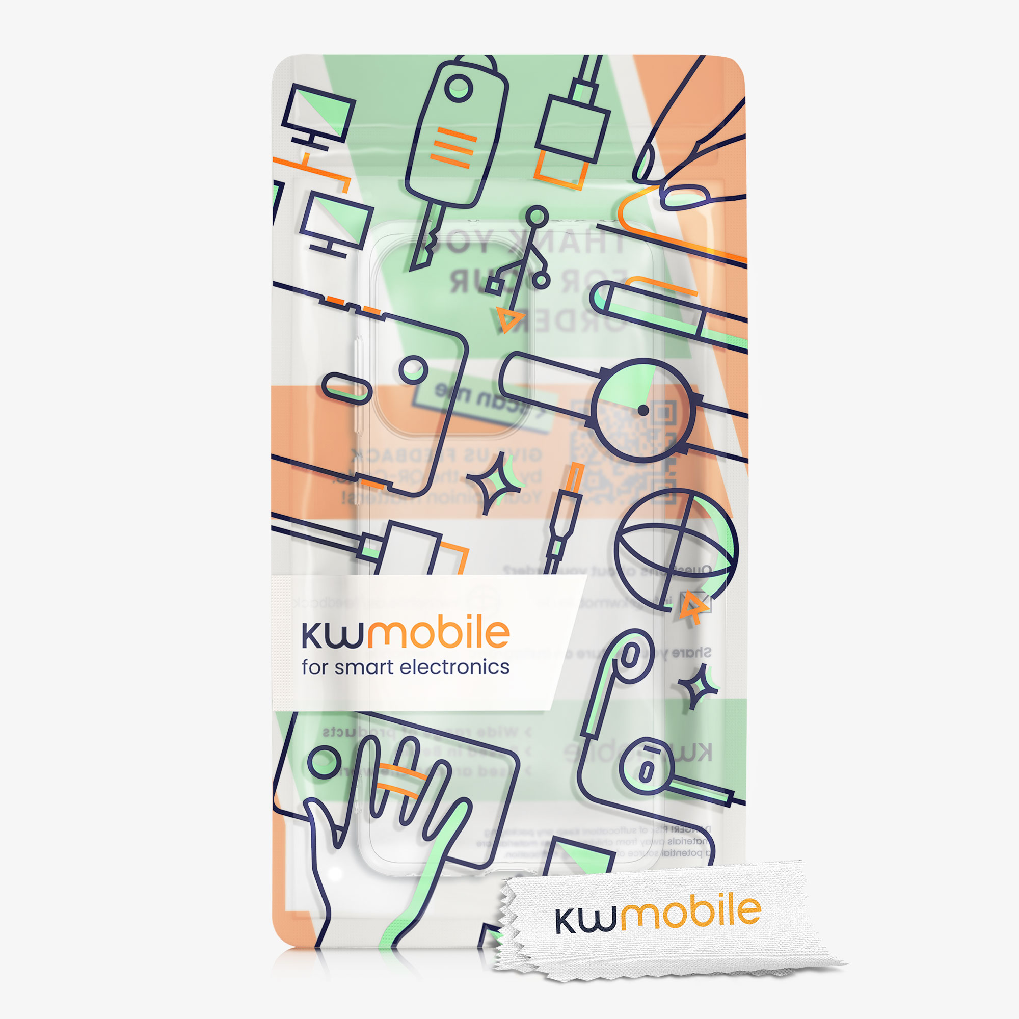 Průhledný kryt Xiaomi Redmi Note 13 Pro 4G slim flexibilní TPU kwmobile