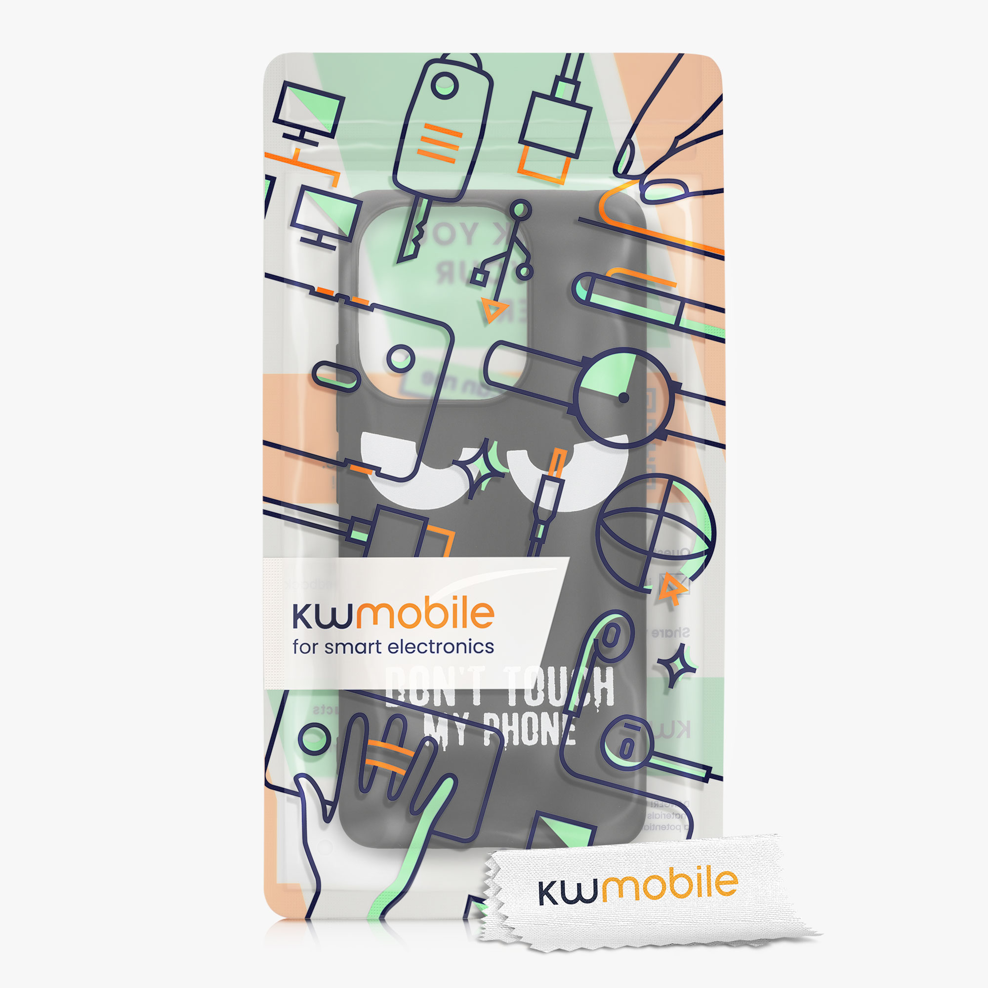 Kryt Xiaomi Redmi Note 13 4G Don't Touch TPU bílá/černá kwmobile