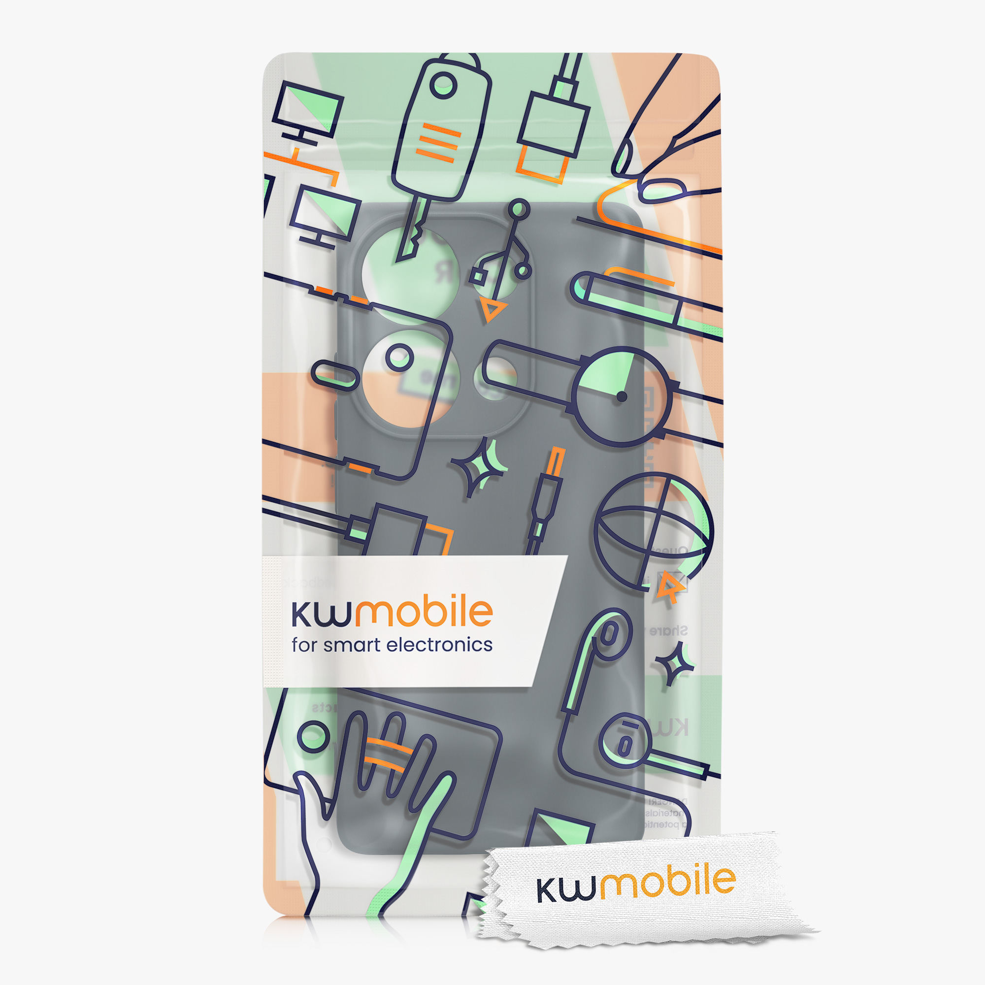 Kryt Xiaomi Redmi Note 13 Pro 4G silikonový TPU tmavá břidlice kwmobile