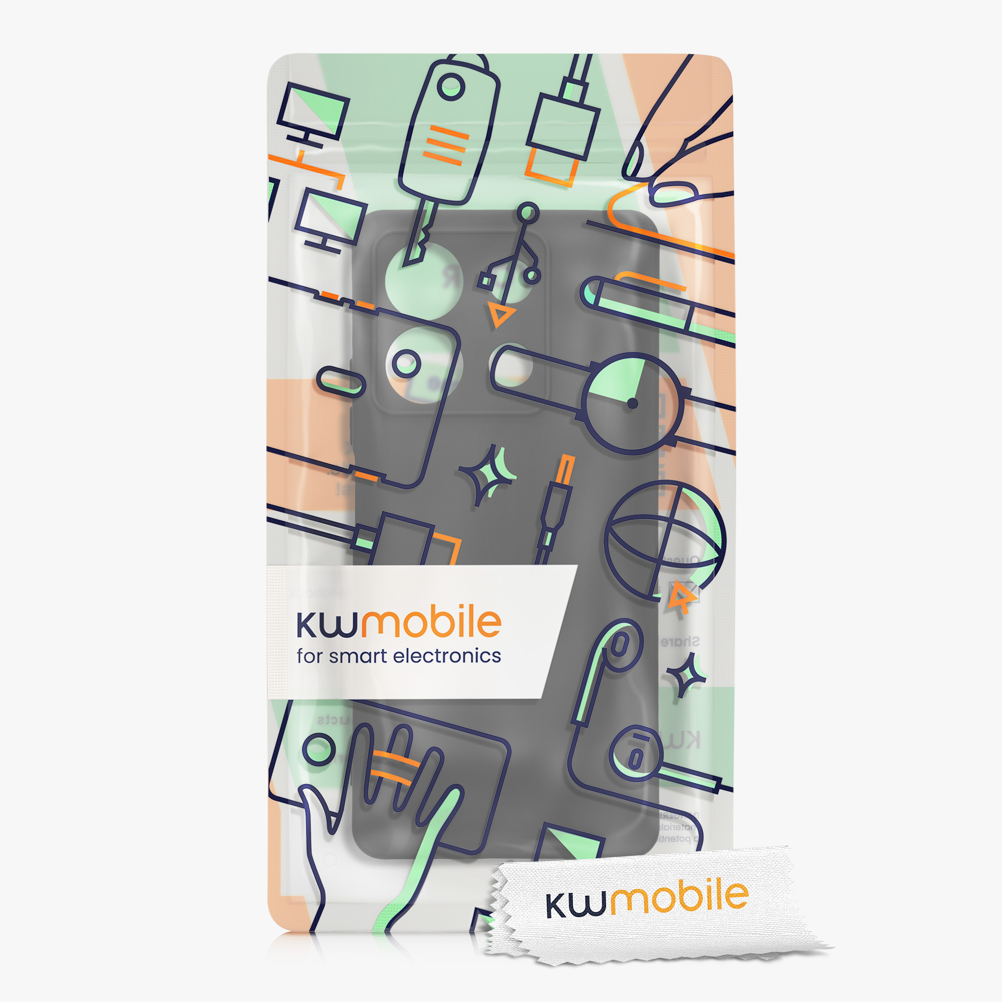Kryt Xiaomi Redmi Note 13 5G silikonový TPU černá kwmobile