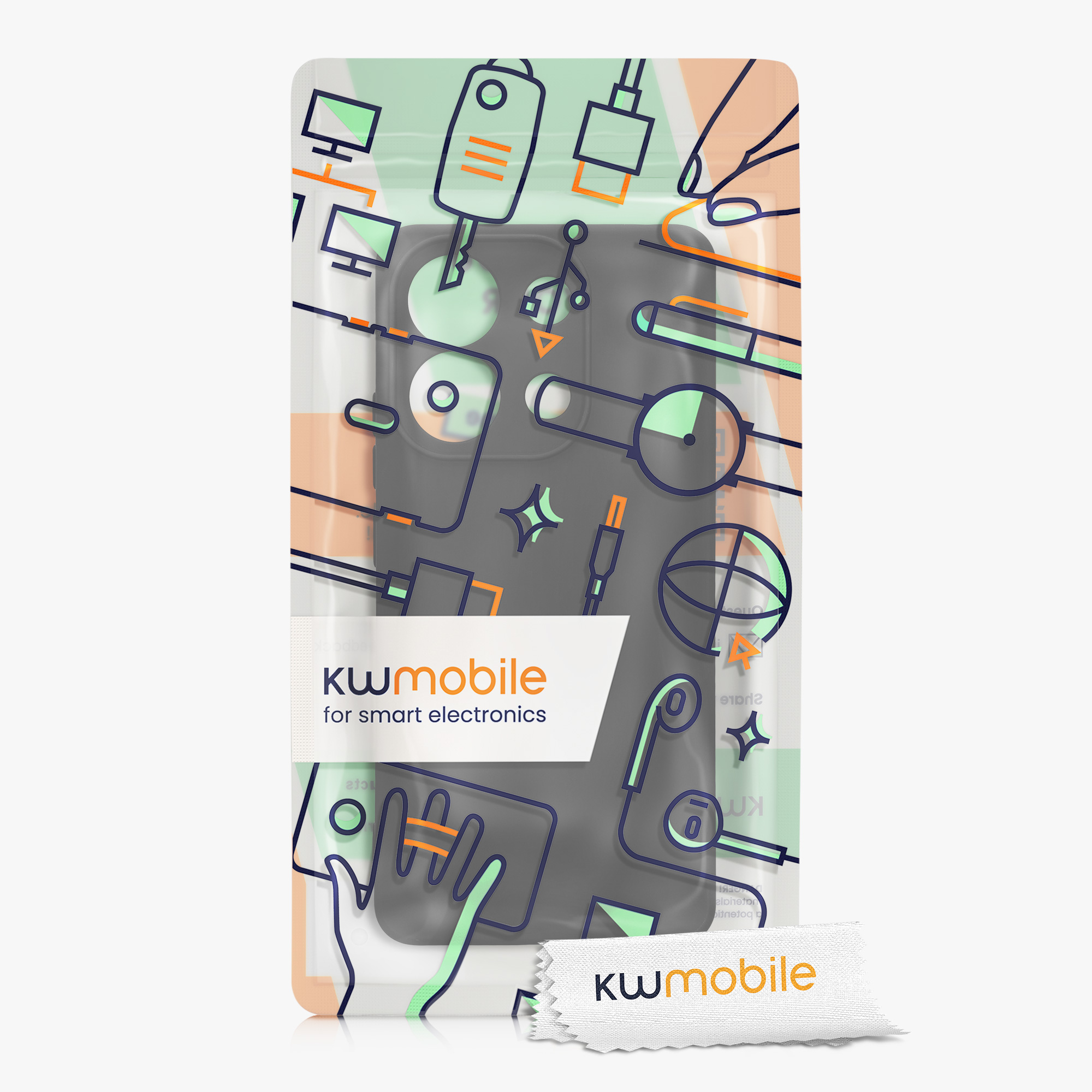 Kryt Xiaomi Redmi Note 13 4G silikonový TPU černá kwmobile