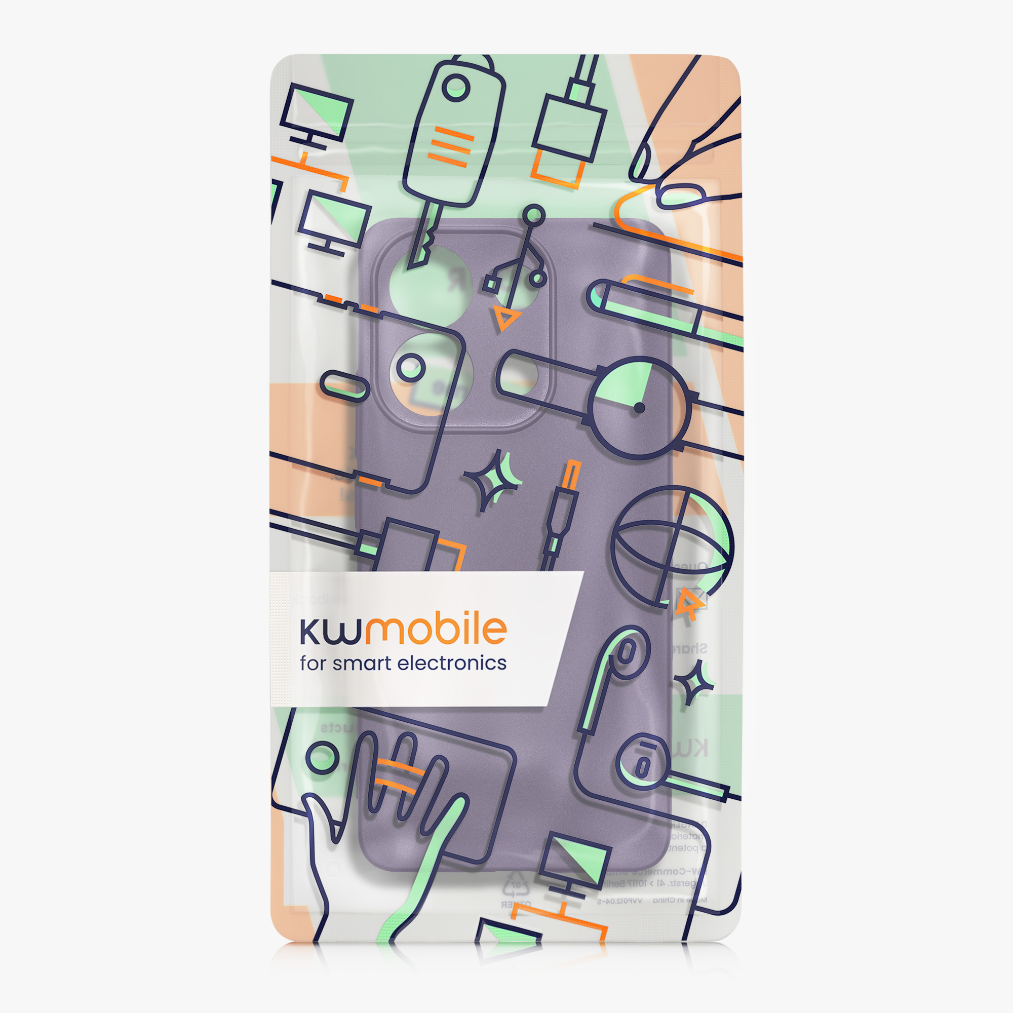Kryt Xiaomi Redmi Note 13 4G metalický TPU modrá kwmobile