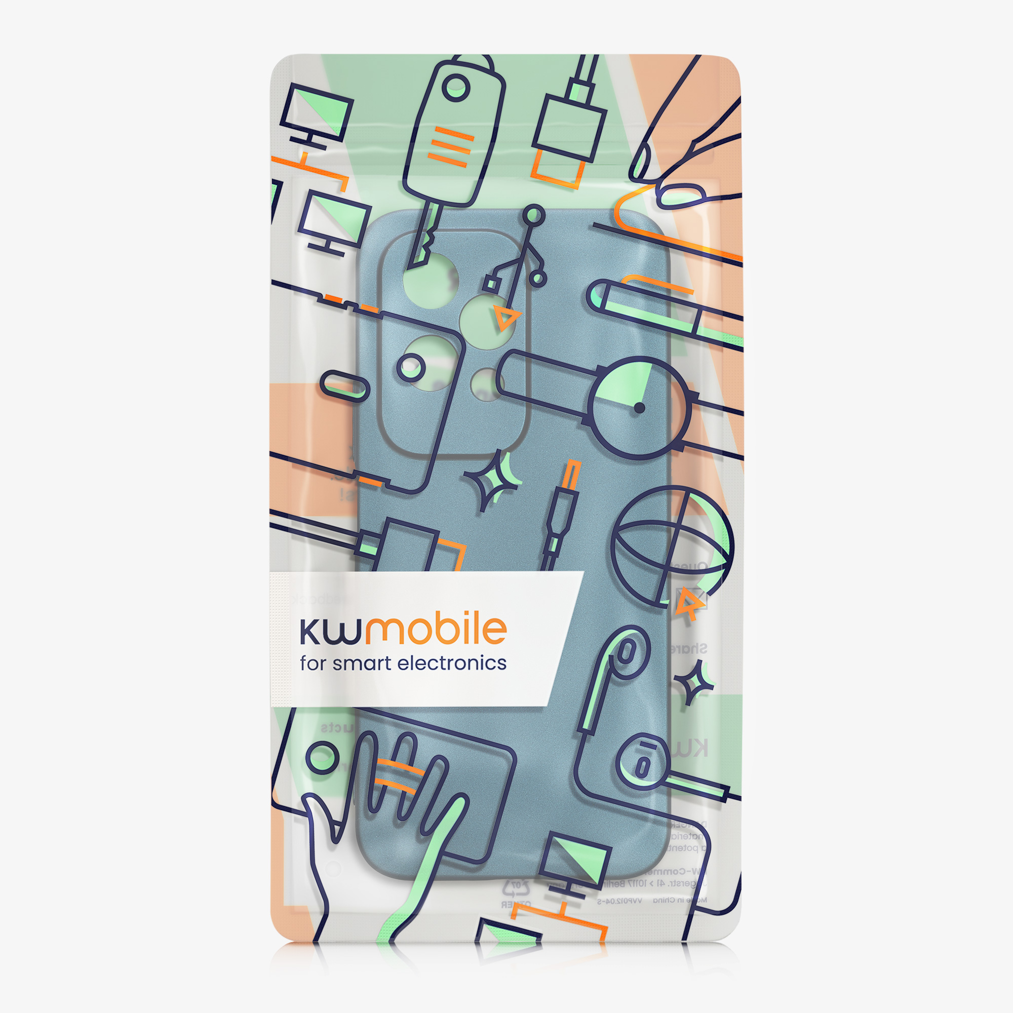 Kryt na mobil HONOR 200 Lite kwmobile metalicky karibsky modrý