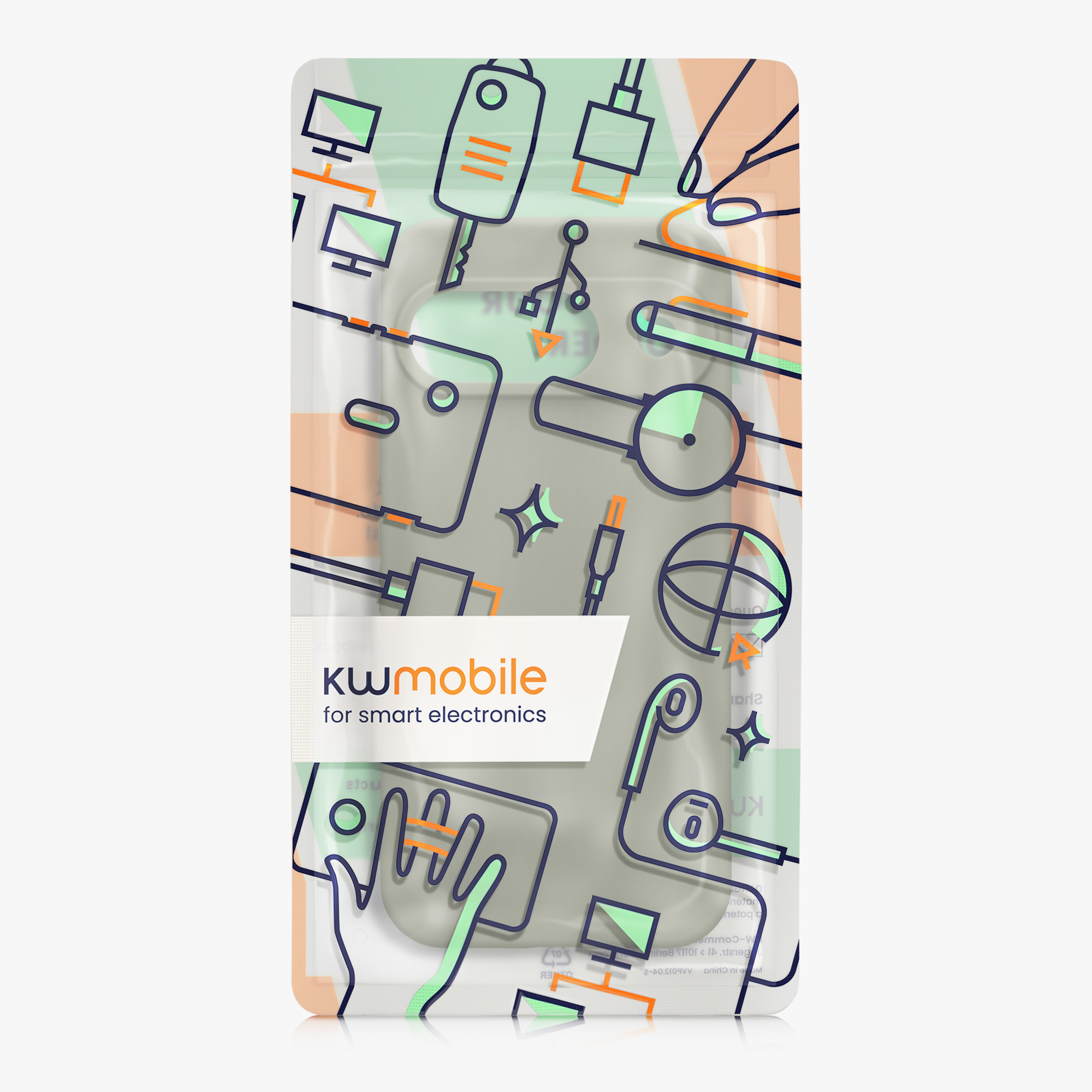Kryt na mobil kwmobile pro Google Pixel 9 - šedozelená
