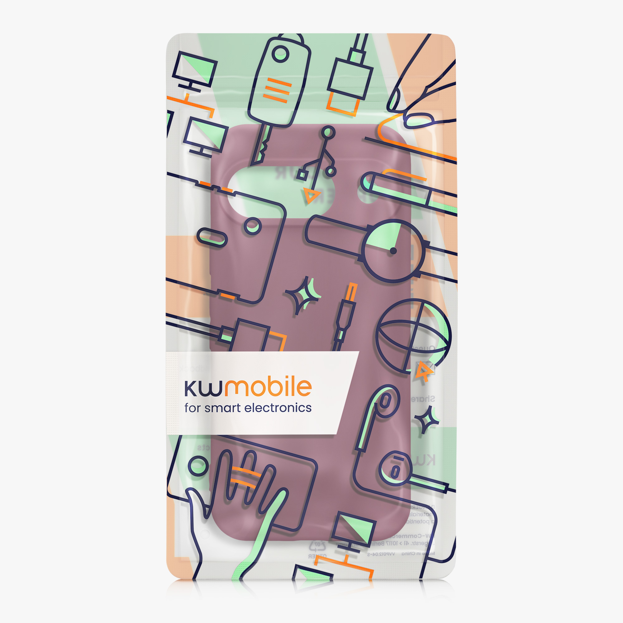Kryt na mobil kwmobile pro Google Pixel 9 - purpurová Magenta