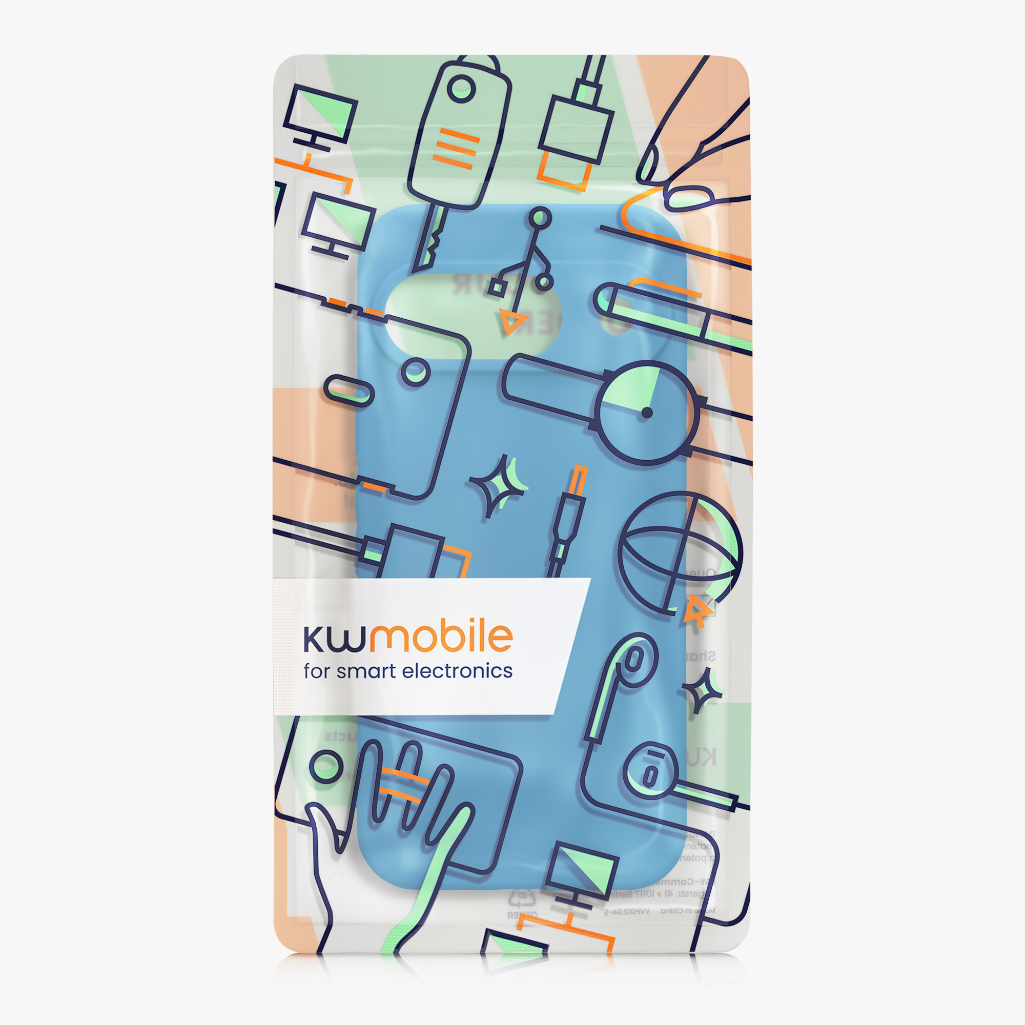 Kryt na mobil kwmobile pro Google Pixel 9 - modrá Blue Reef