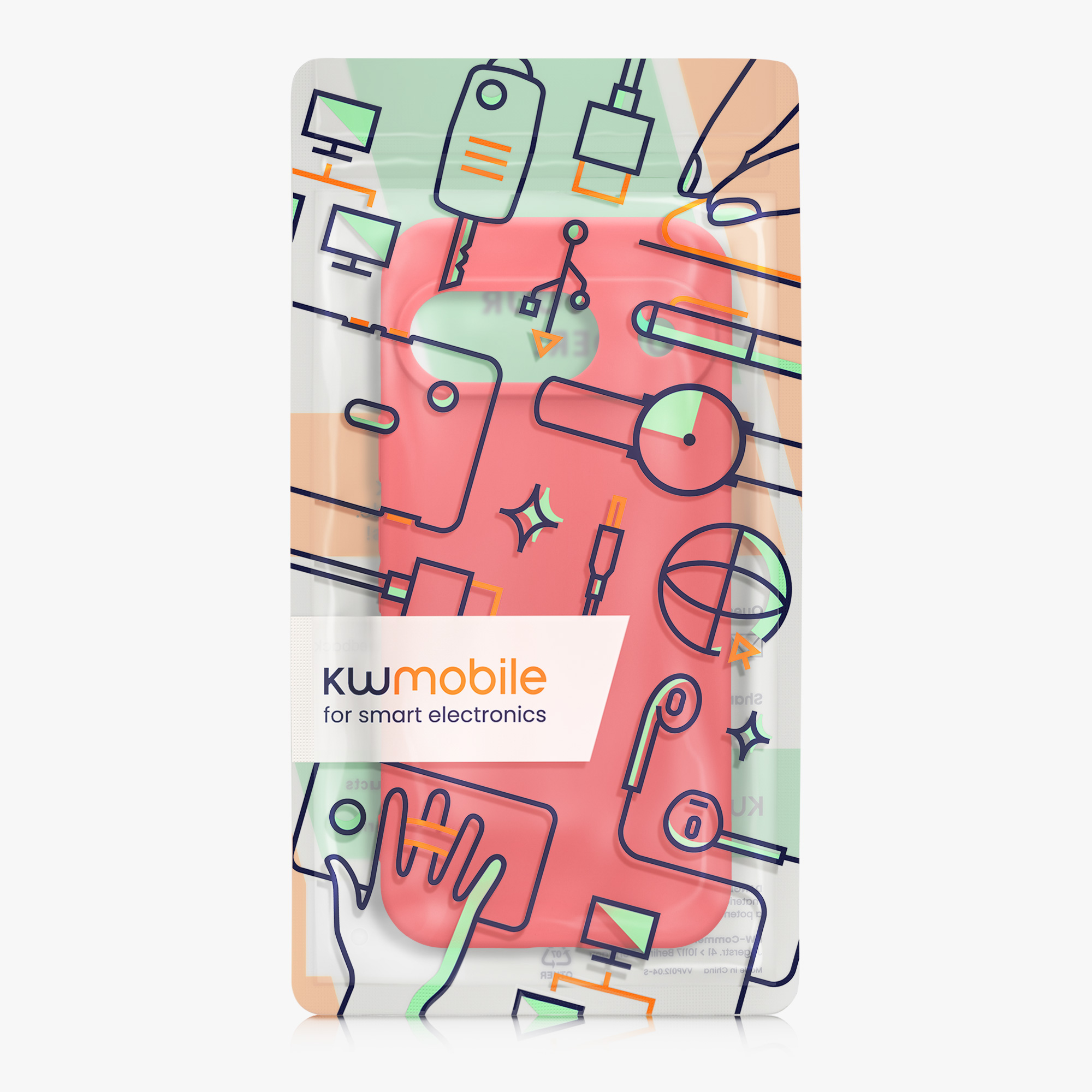 Kryt na mobil kwmobile pro Google Pixel 9 - výrazná růžová