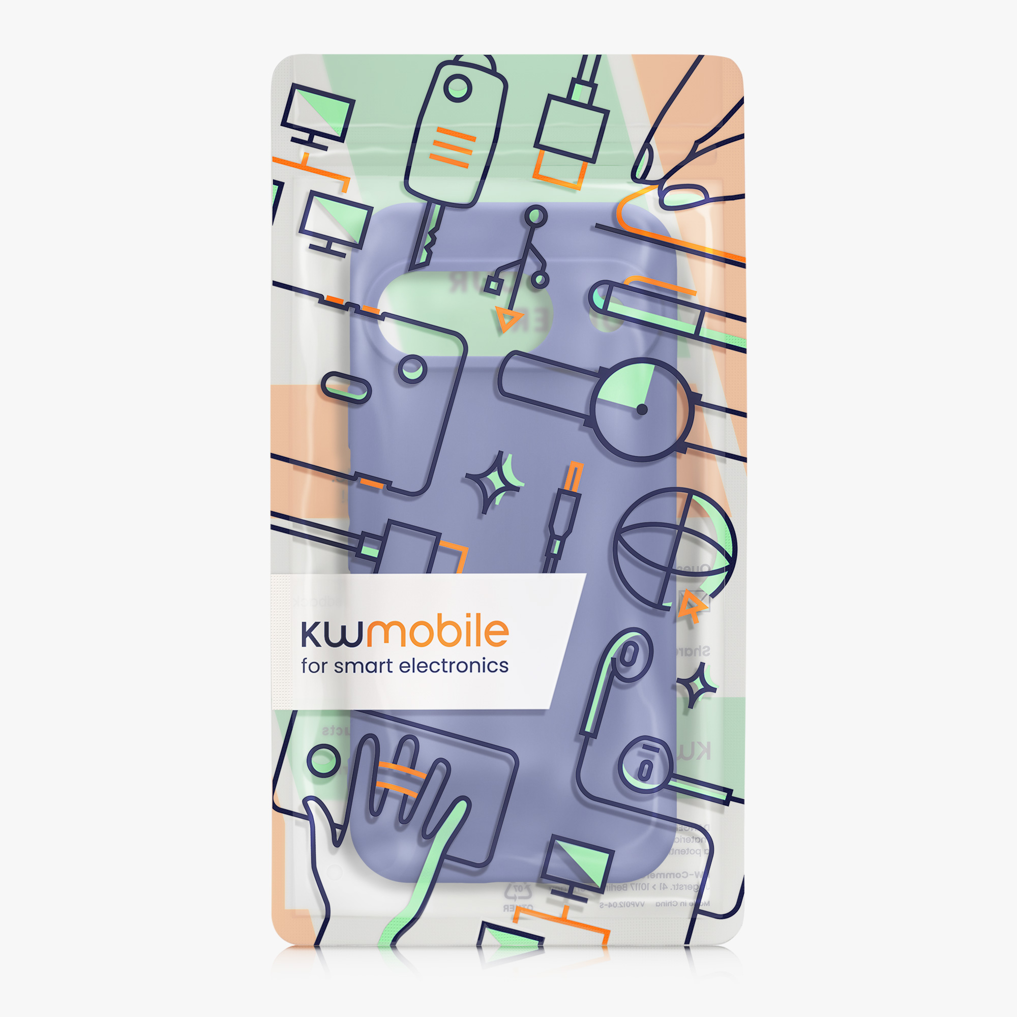 Kryt na mobil kwmobile pro Google Pixel 9 - modrofialová