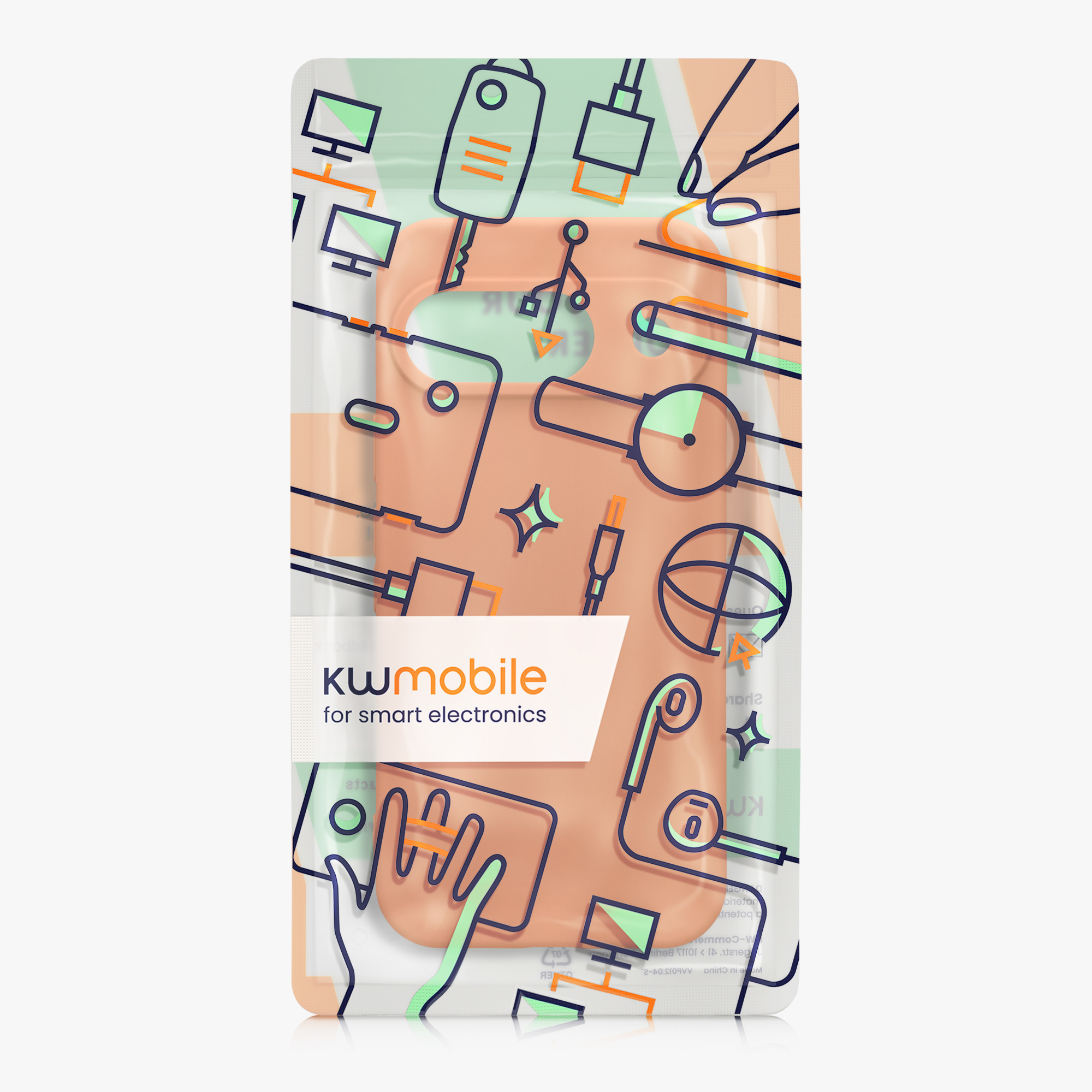 Kryt na mobil kwmobile pro Google Pixel 9 - teplá meruňková