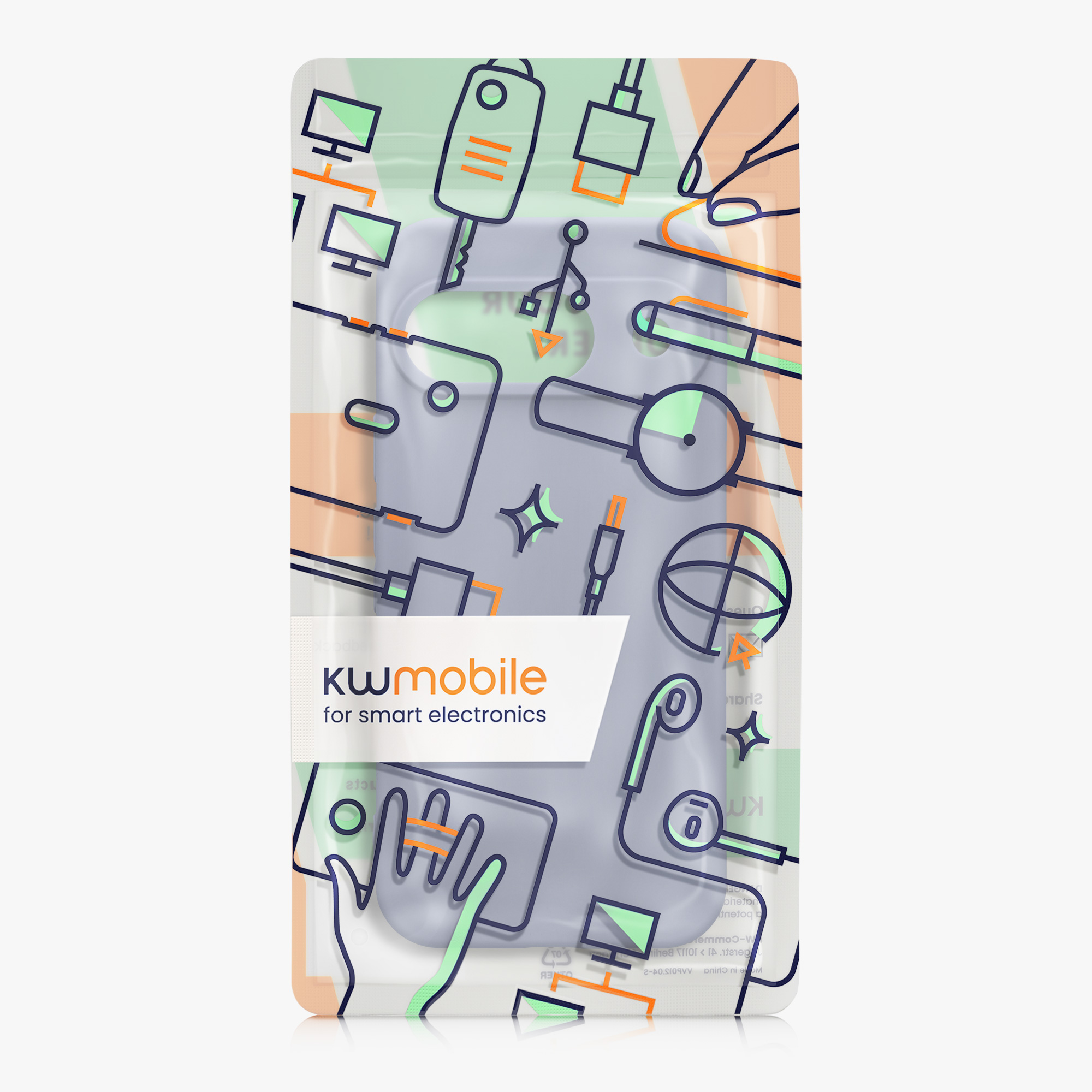 Kryt na mobil kwmobile pro Google Pixel 9 - matná levandulově šedá