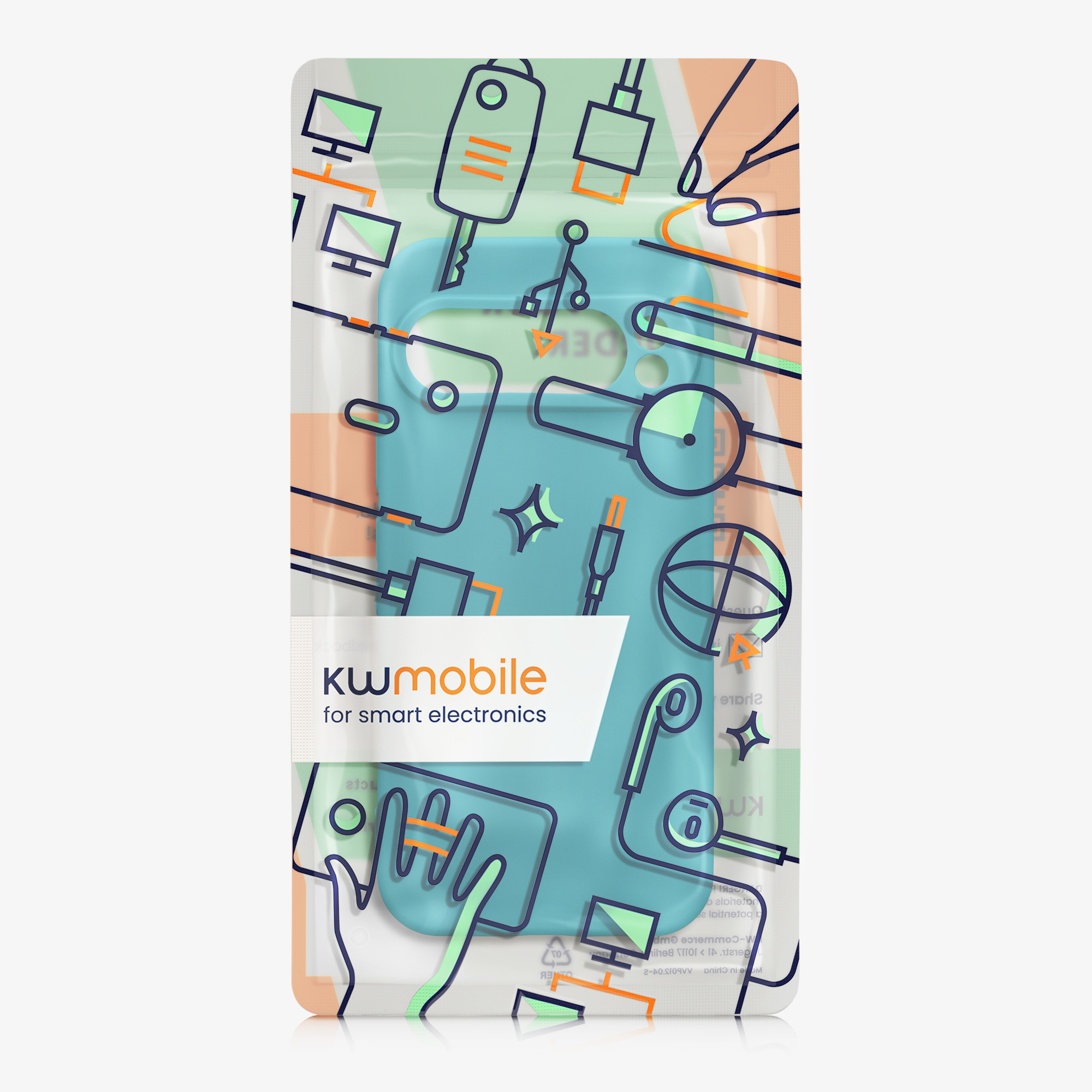 Kryt na mobil kwmobile pro Google Pixel 9 Pro / Google Pixel 9 - matná tyrkysová