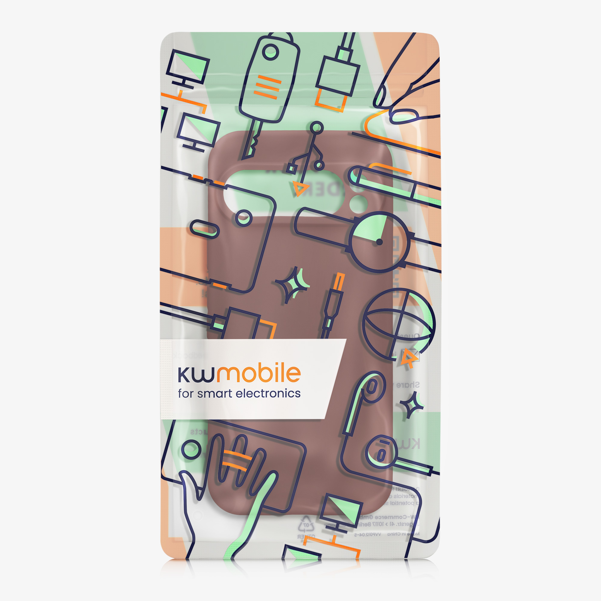 Kryt na mobil kwmobile pro Google Pixel 9 Pro / Google Pixel 9 - hnědočervená