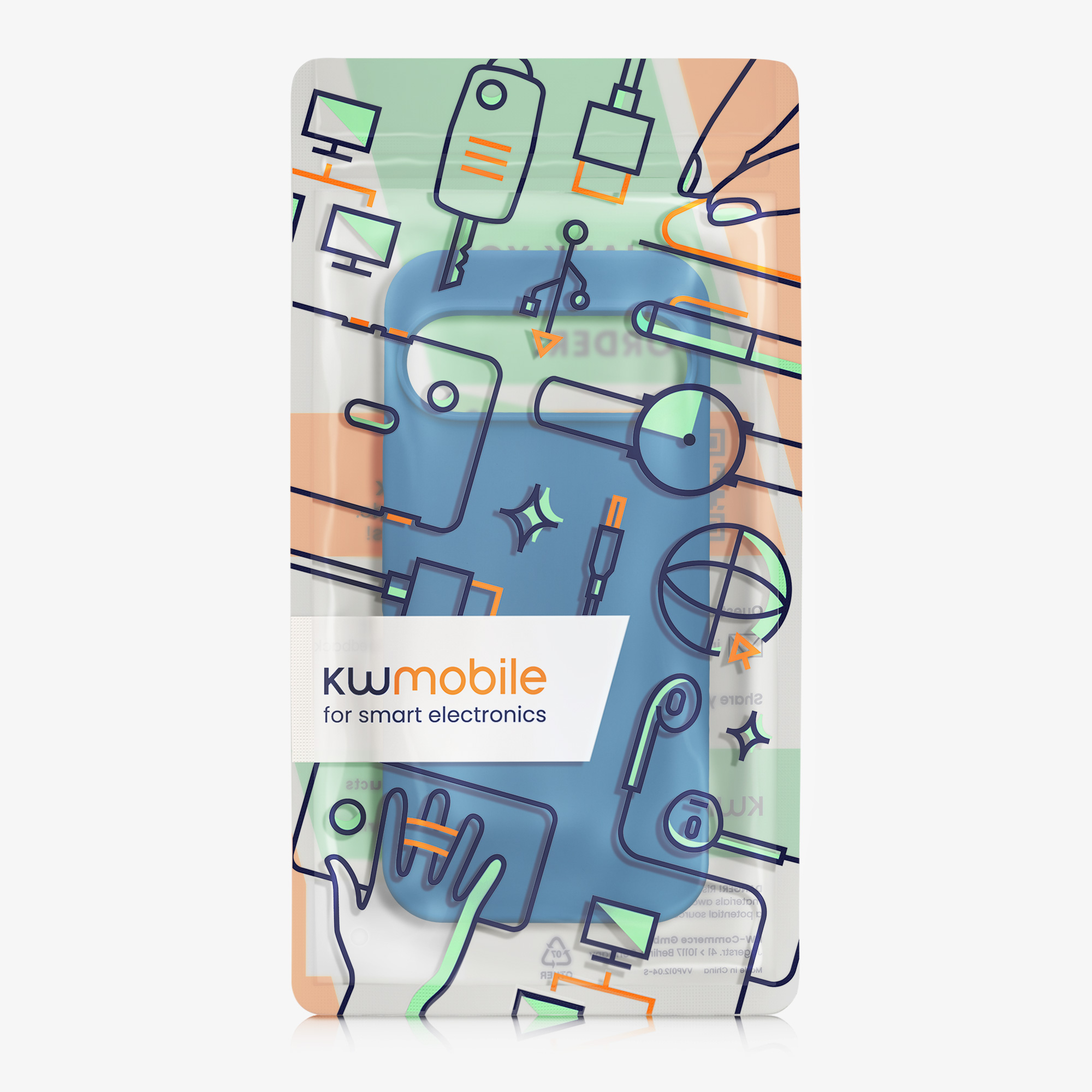 Kryt na mobil kwmobile pro Google Pixel 9 Pro / Google Pixel 9 - modrá Blue Reef
