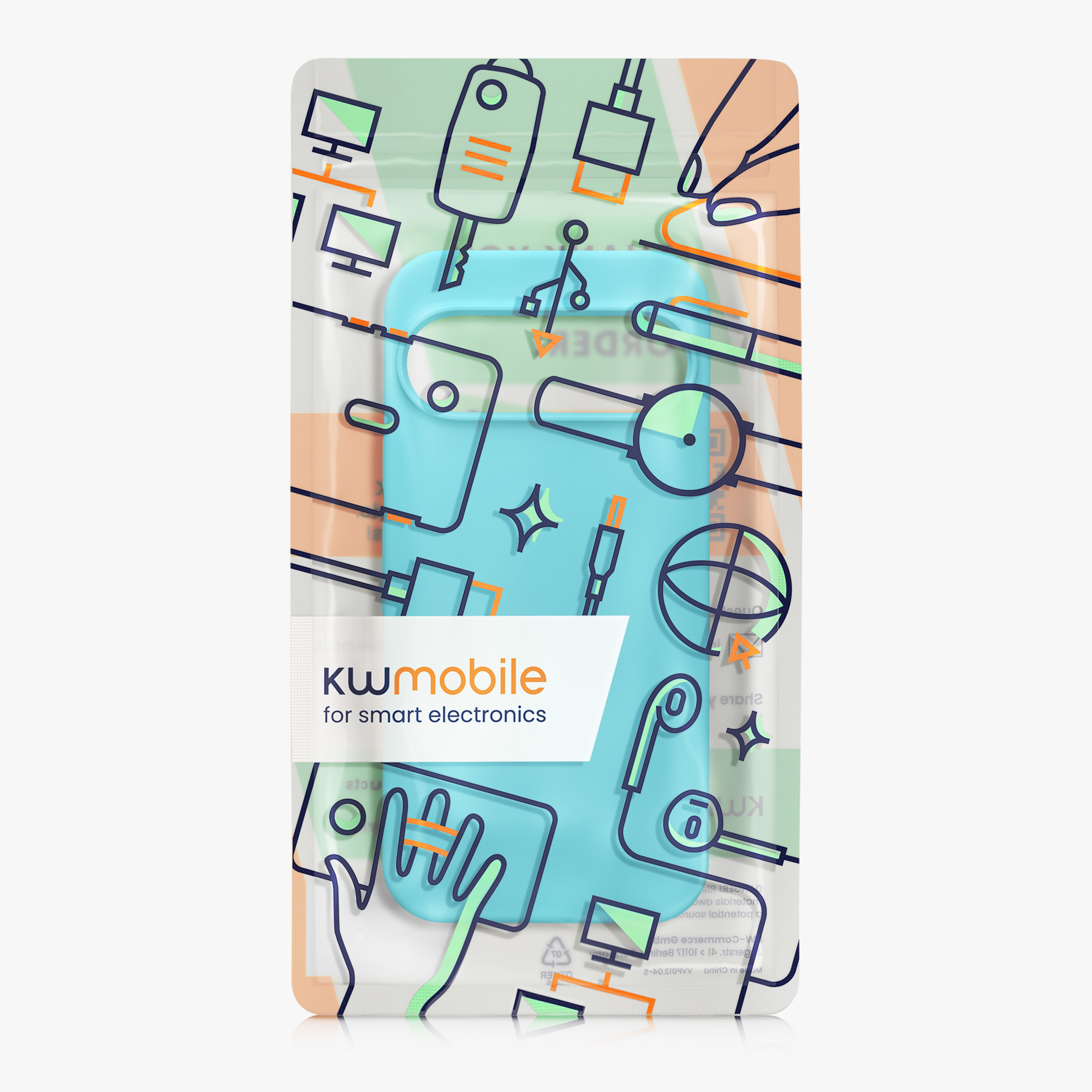 Kryt na mobil kwmobile pro Google Pixel 9 Pro / Google Pixel 9 - Wireless Charging Cool Glacier