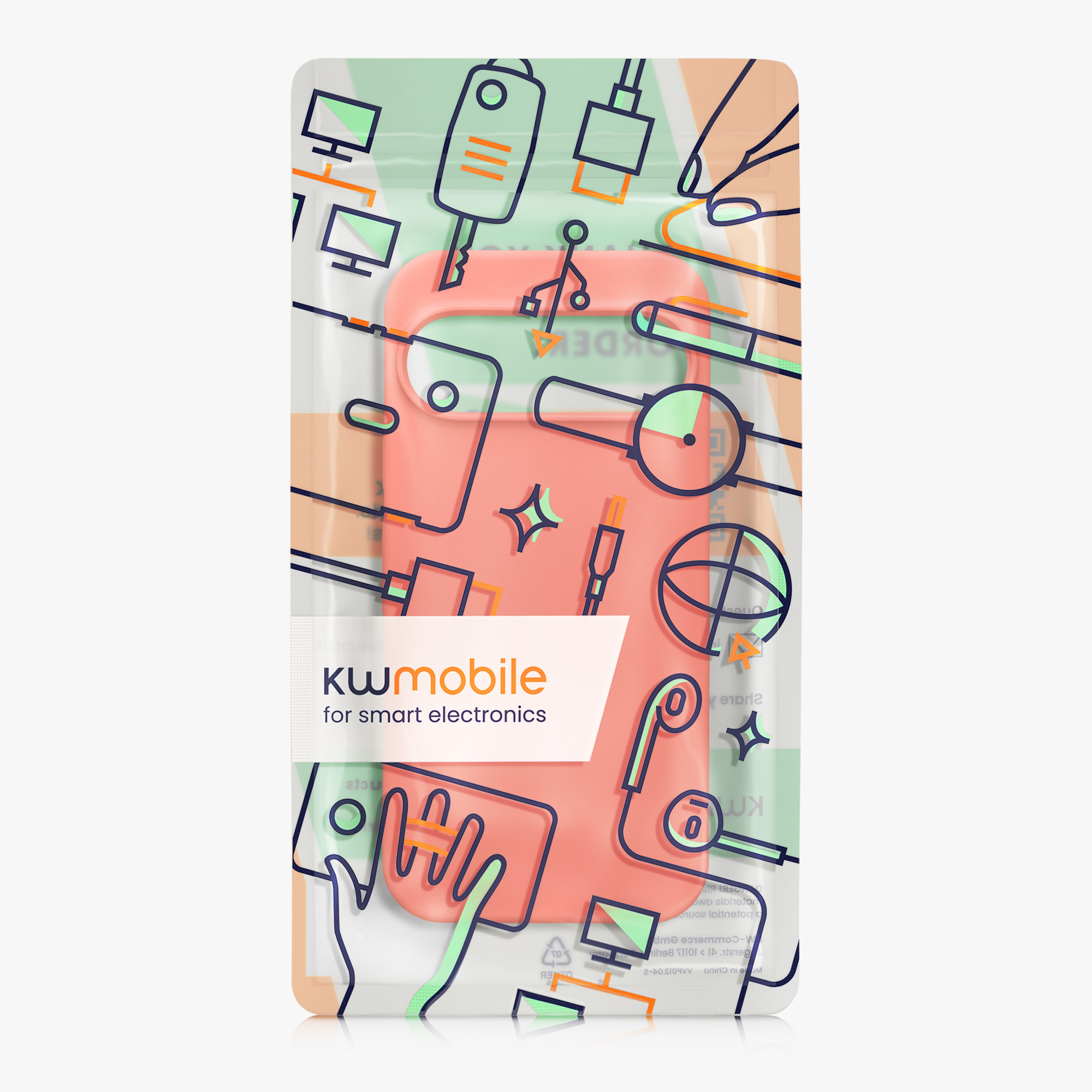Kryt na mobil kwmobile pro Google Pixel 9 Pro / Google Pixel 9 - Wireless Charging Vivid Coral