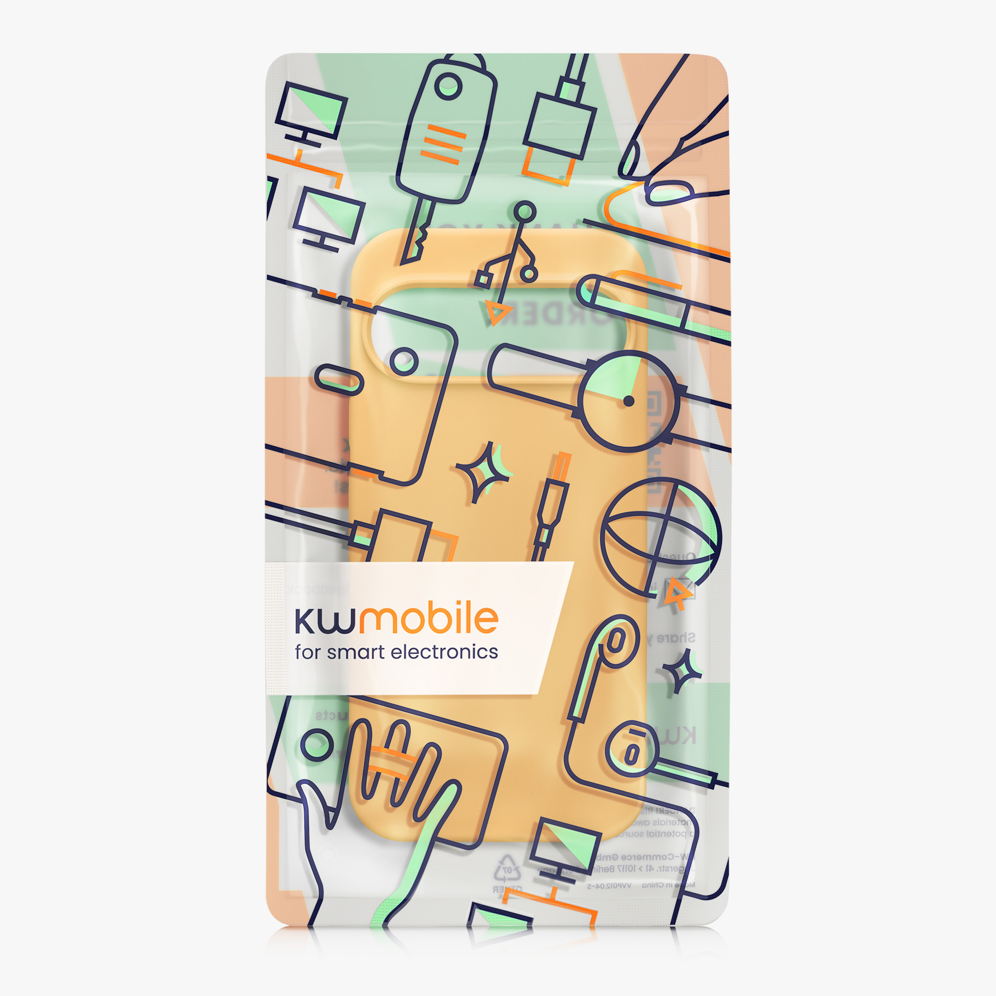 Kryt na mobil kwmobile pro Google Pixel 9 Pro / Google Pixel 9 - Wireless Charging Mango