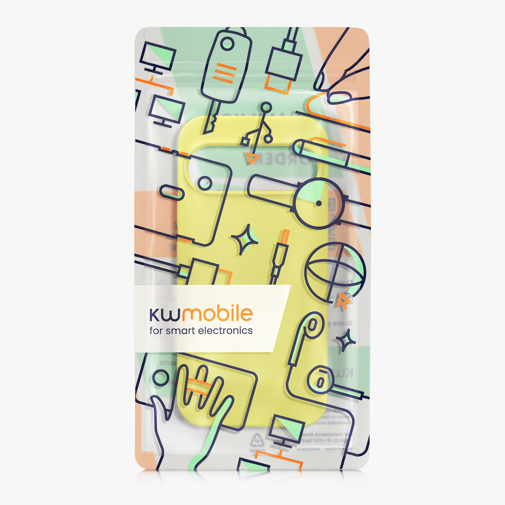 Kryt na mobil kwmobile pro Google Pixel 9 Pro / Google Pixel 9 - citronově žlutá