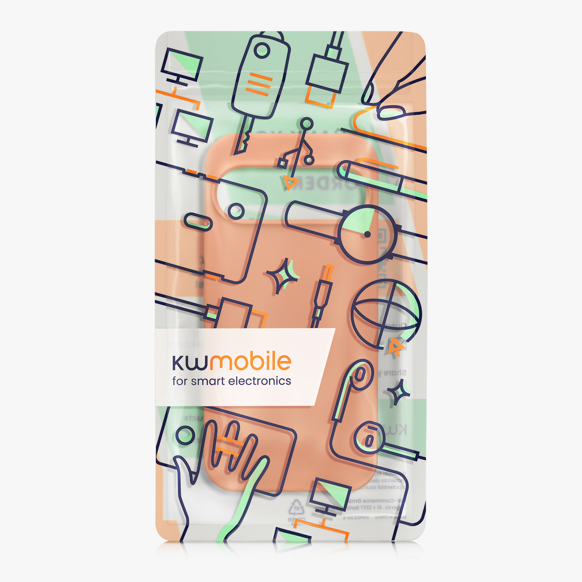 Kryt na mobil kwmobile pro Google Pixel 9 Pro / Google Pixel 9 - teplá meruňková
