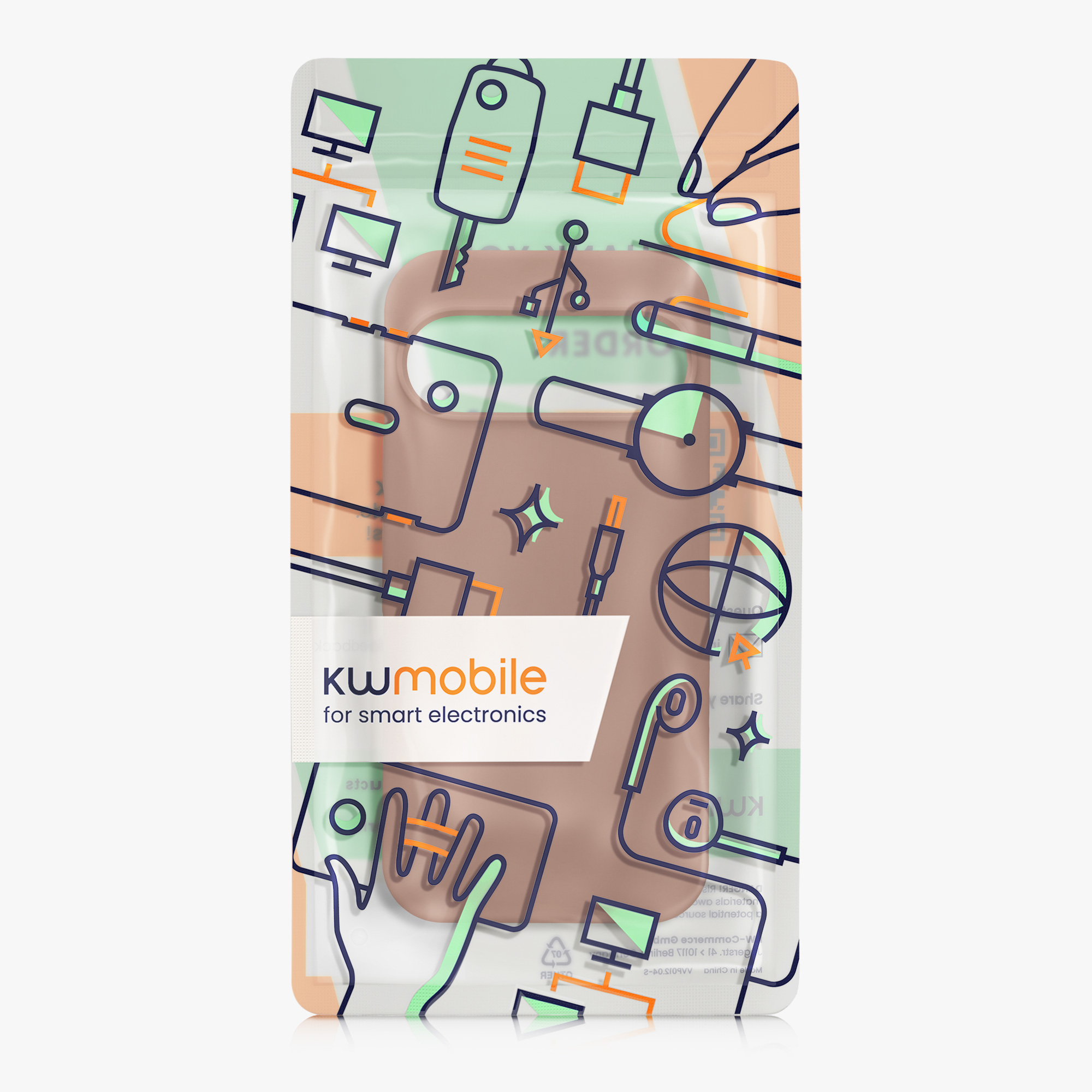 Kryt na mobil kwmobile pro Google Pixel 9 Pro / Google Pixel 9 - Wireless Charging Mocha