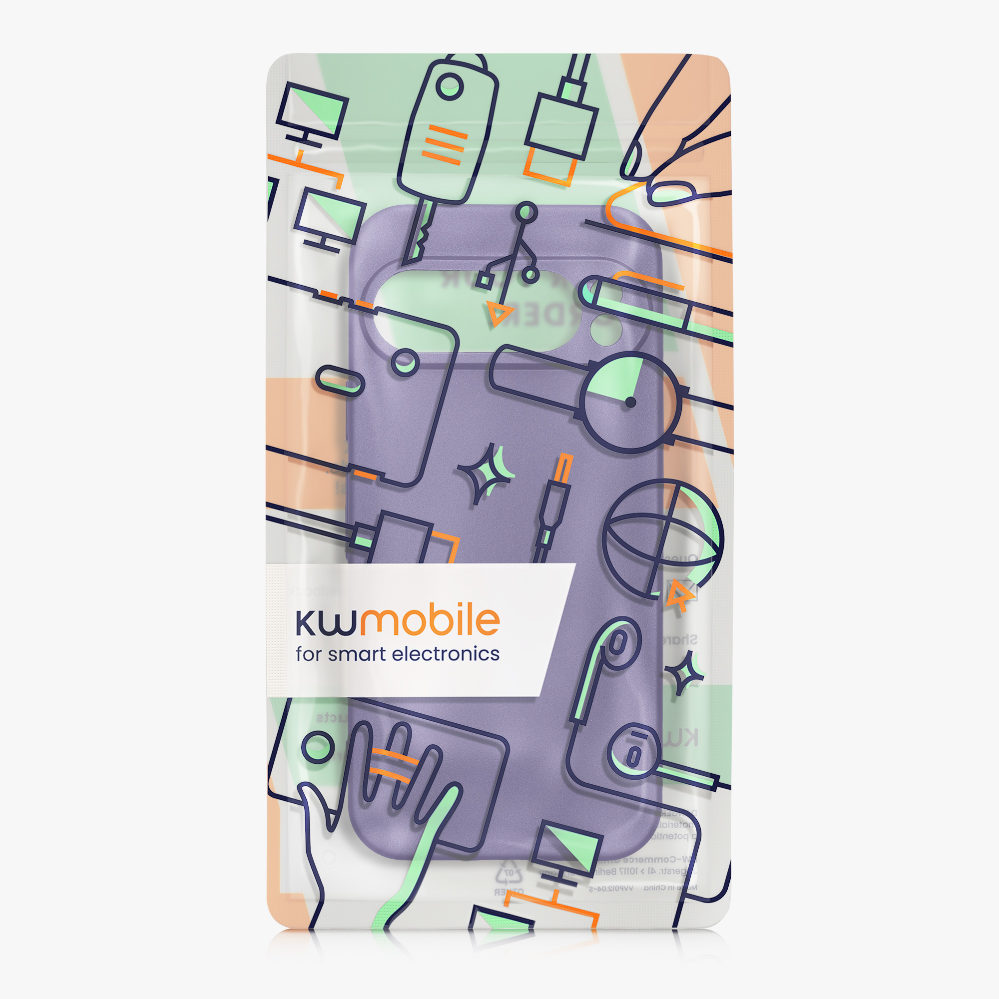 Kryt na mobil kwmobile pro Google Pixel 9 Pro / Google Pixel 9 - modrofialová