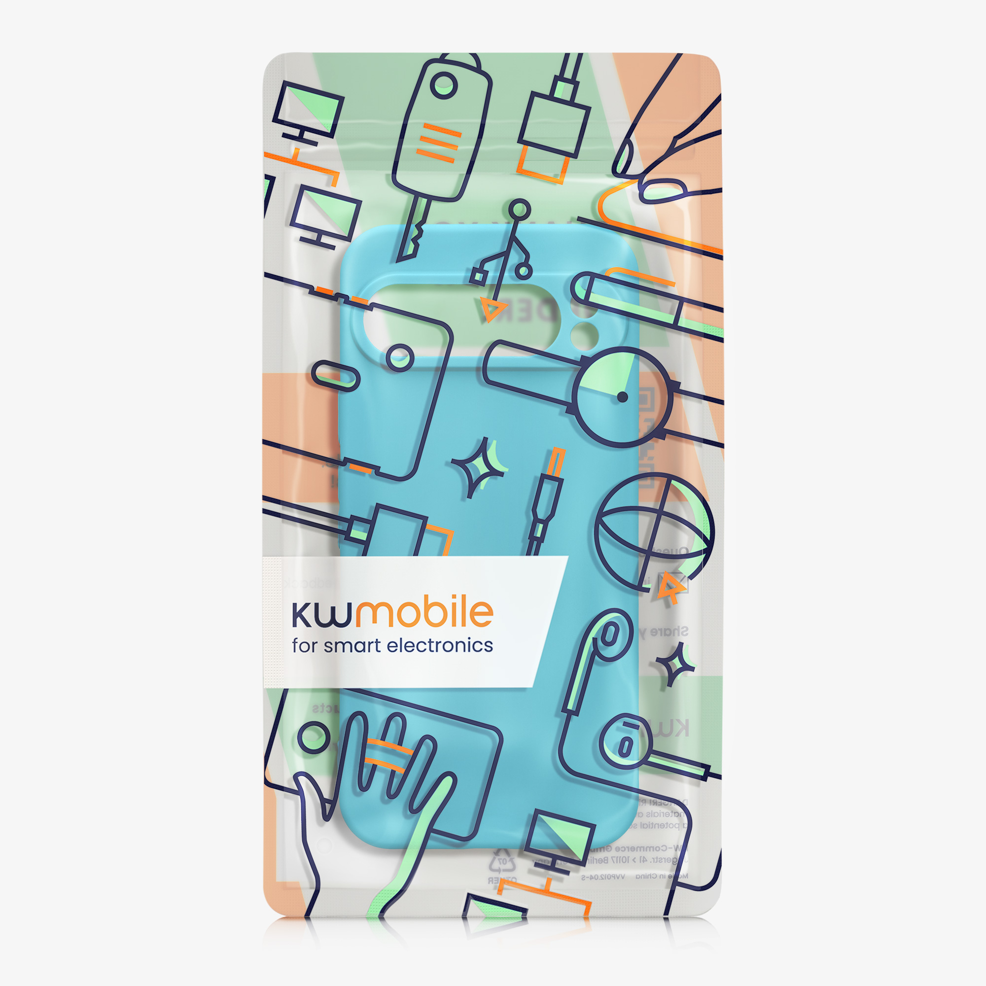 Silikonový kryt kwmobile pro Google Pixel 9 Pro XL - ledově modrá