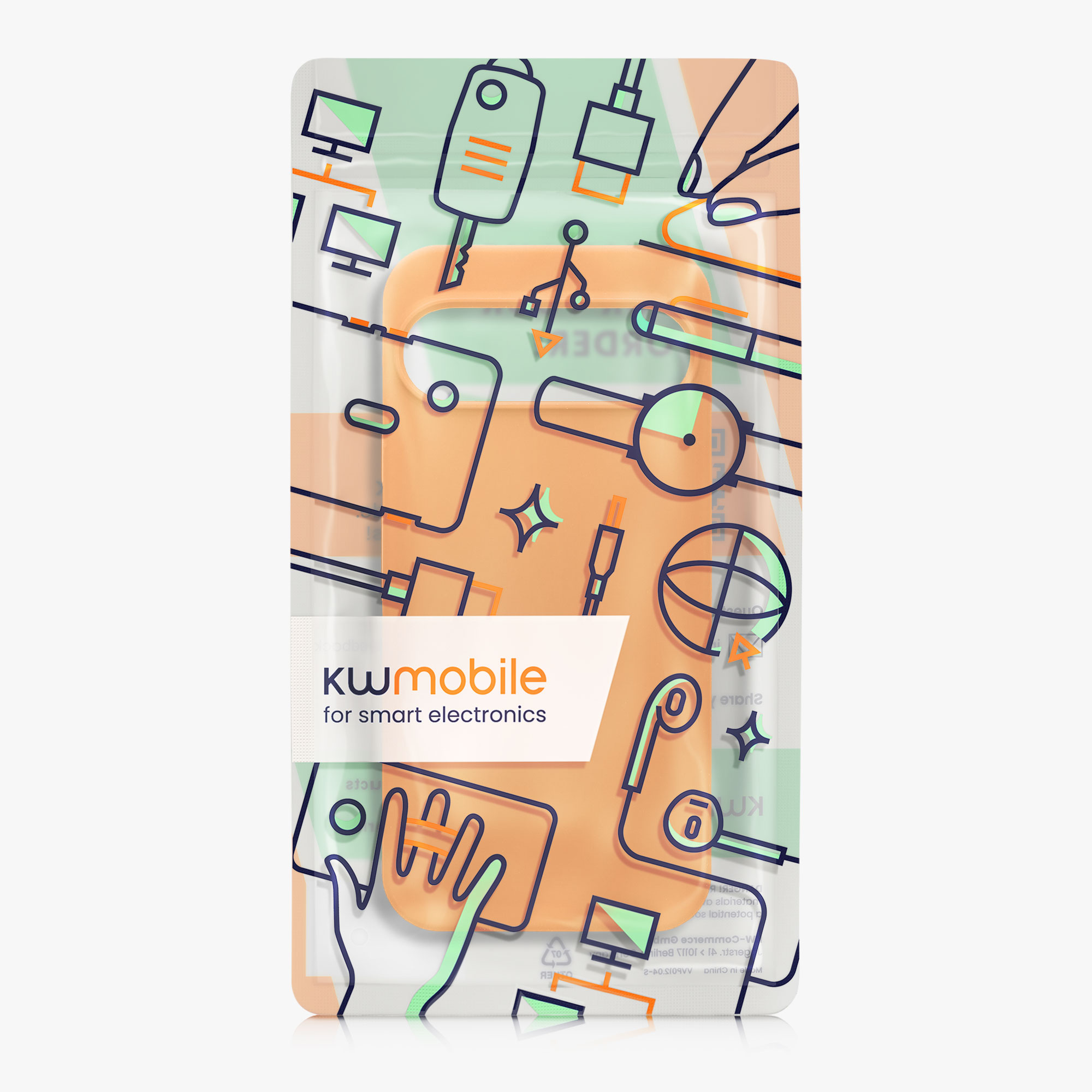 Silikonový kryt kwmobile pro Google Pixel 9 Pro XL - oranžová