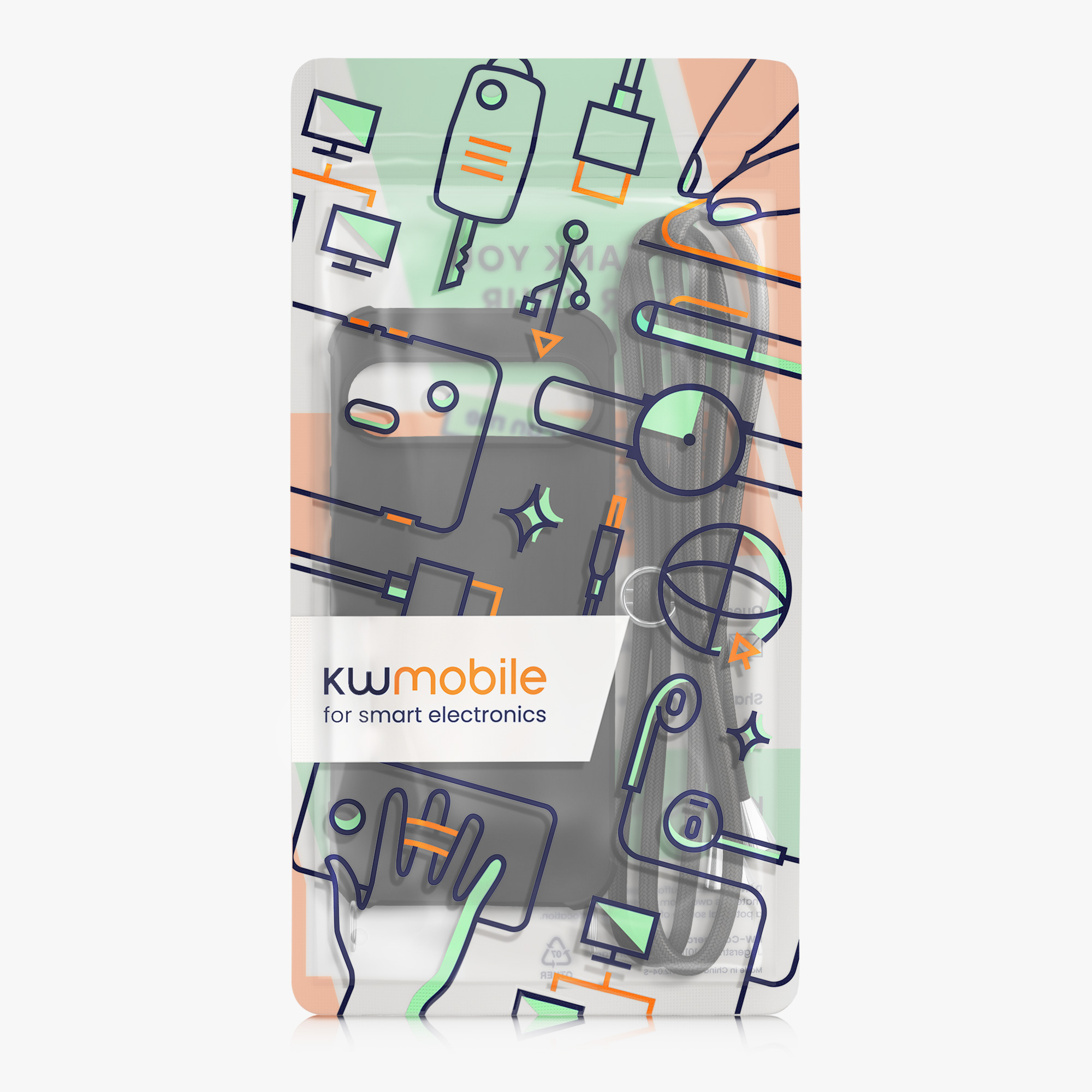 Crossbody kryt na mobil kwmobile Crossbody Case pro Google Pixel 9 / Pixel 9 Pro - černá