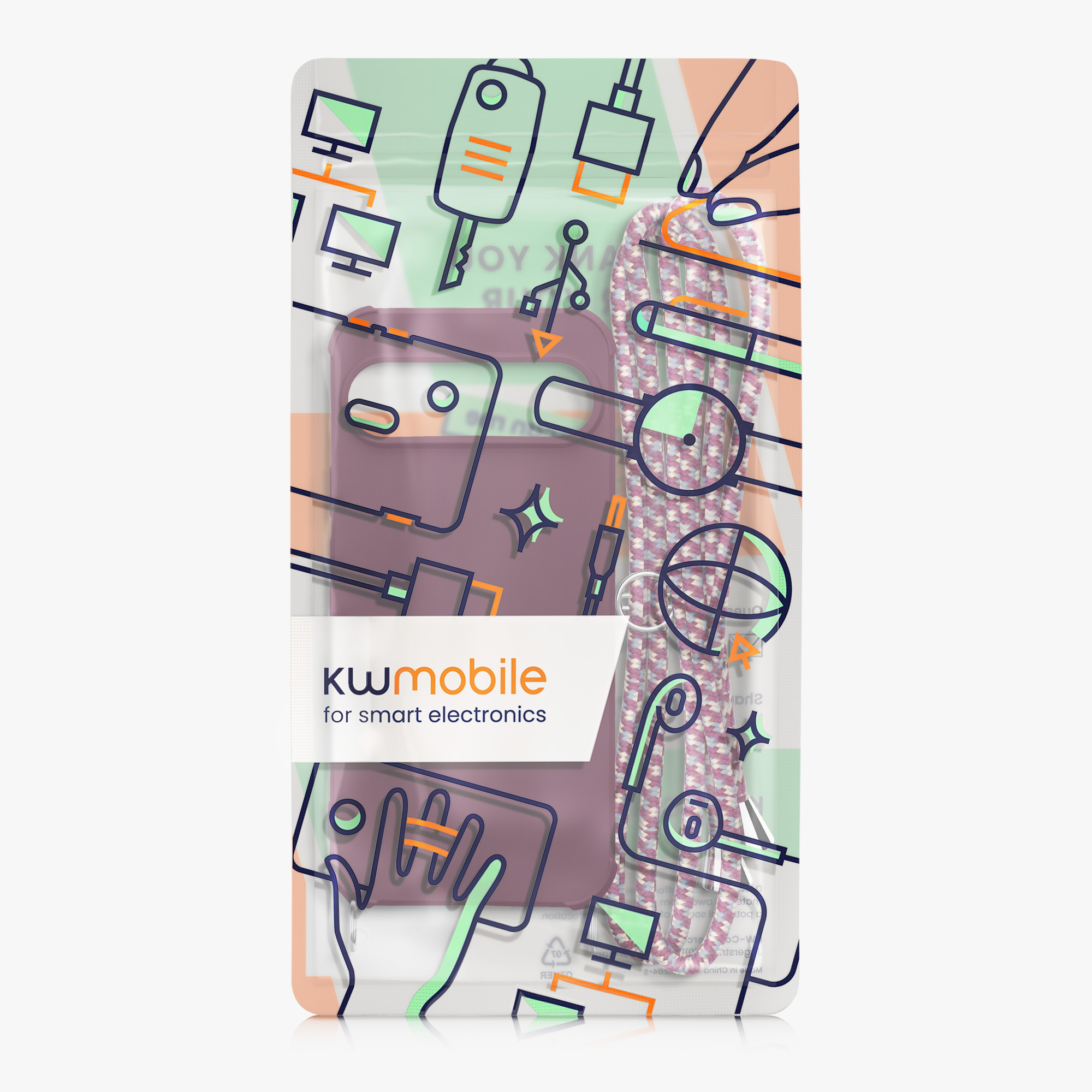 Crossbody kryt kwmobile pro Google Pixel 9 Pro XL - vínově fialová