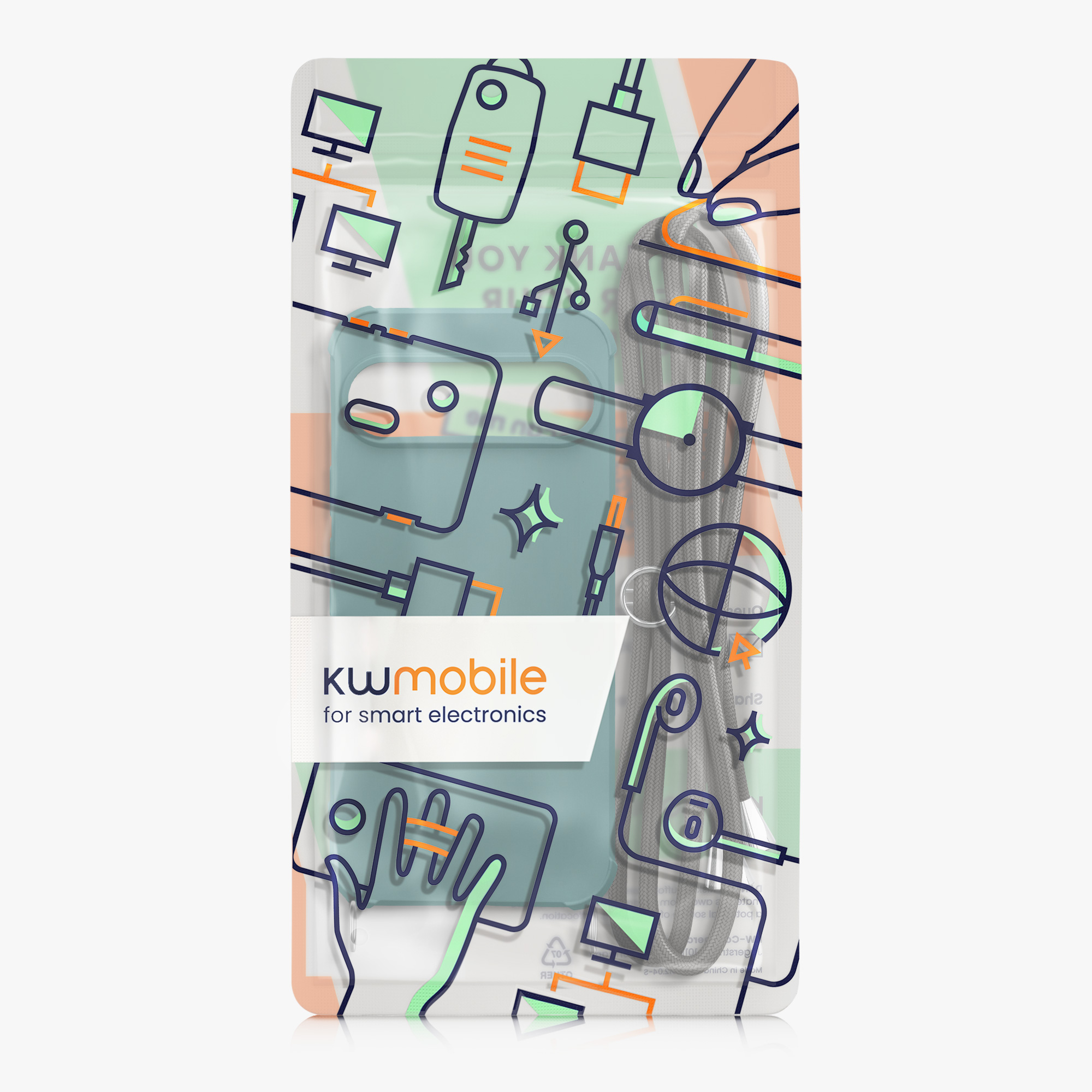 Crossbody kryt kwmobile pro Google Pixel 9 Pro XL - petrolejová
