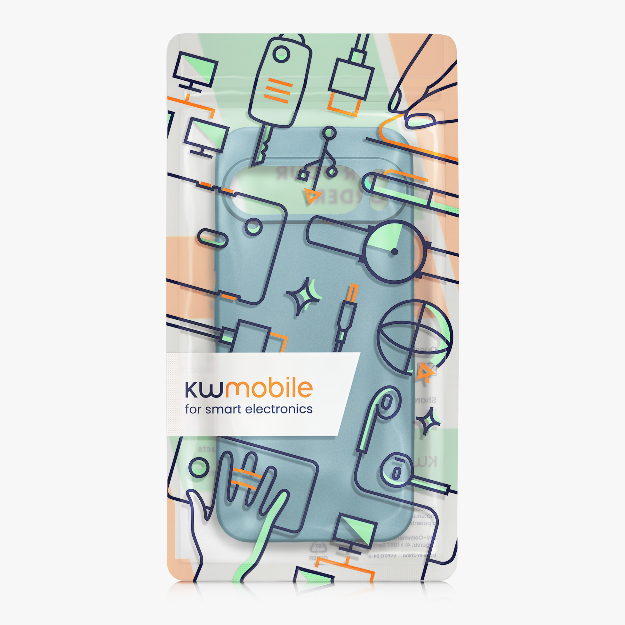 Silikonový kryt kwmobile pro Google Pixel 9 Pro XL - metalická karibská modrá