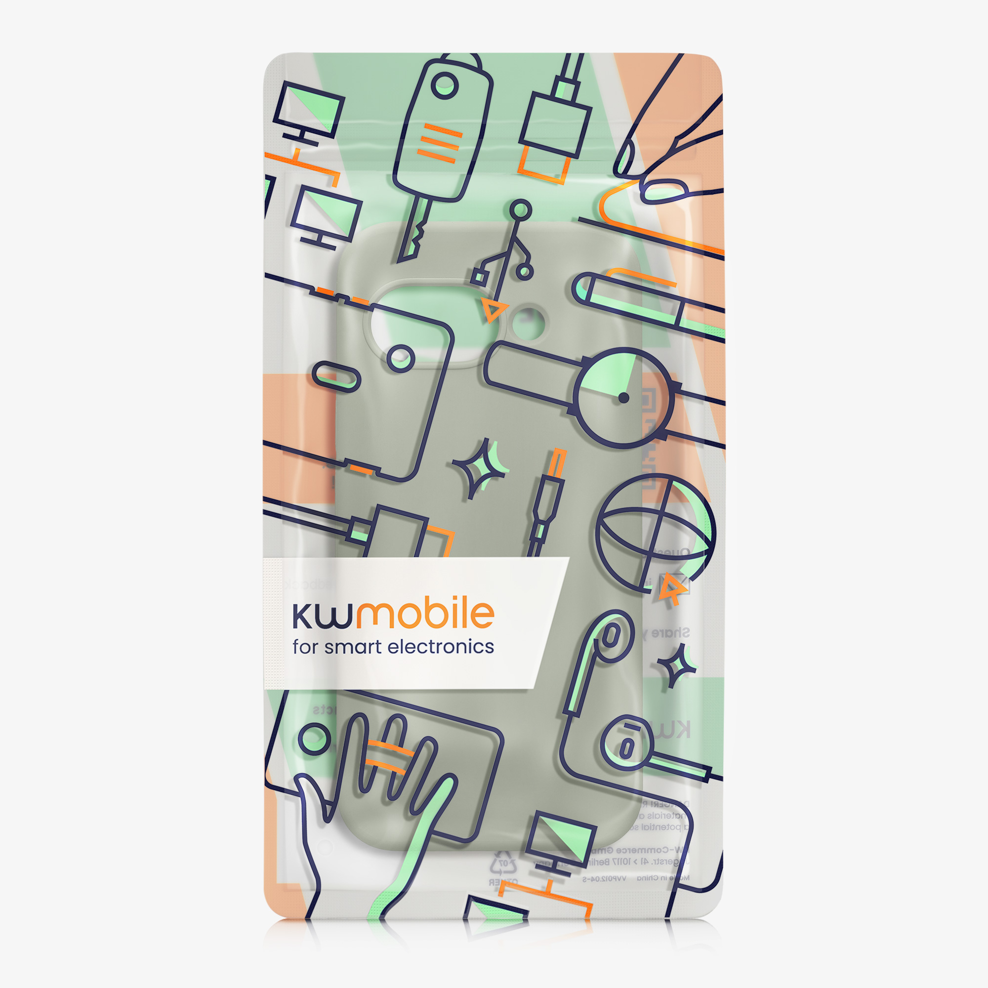 Silikonový kryt kwmobile pro Google Pixel 9a - šedozelená