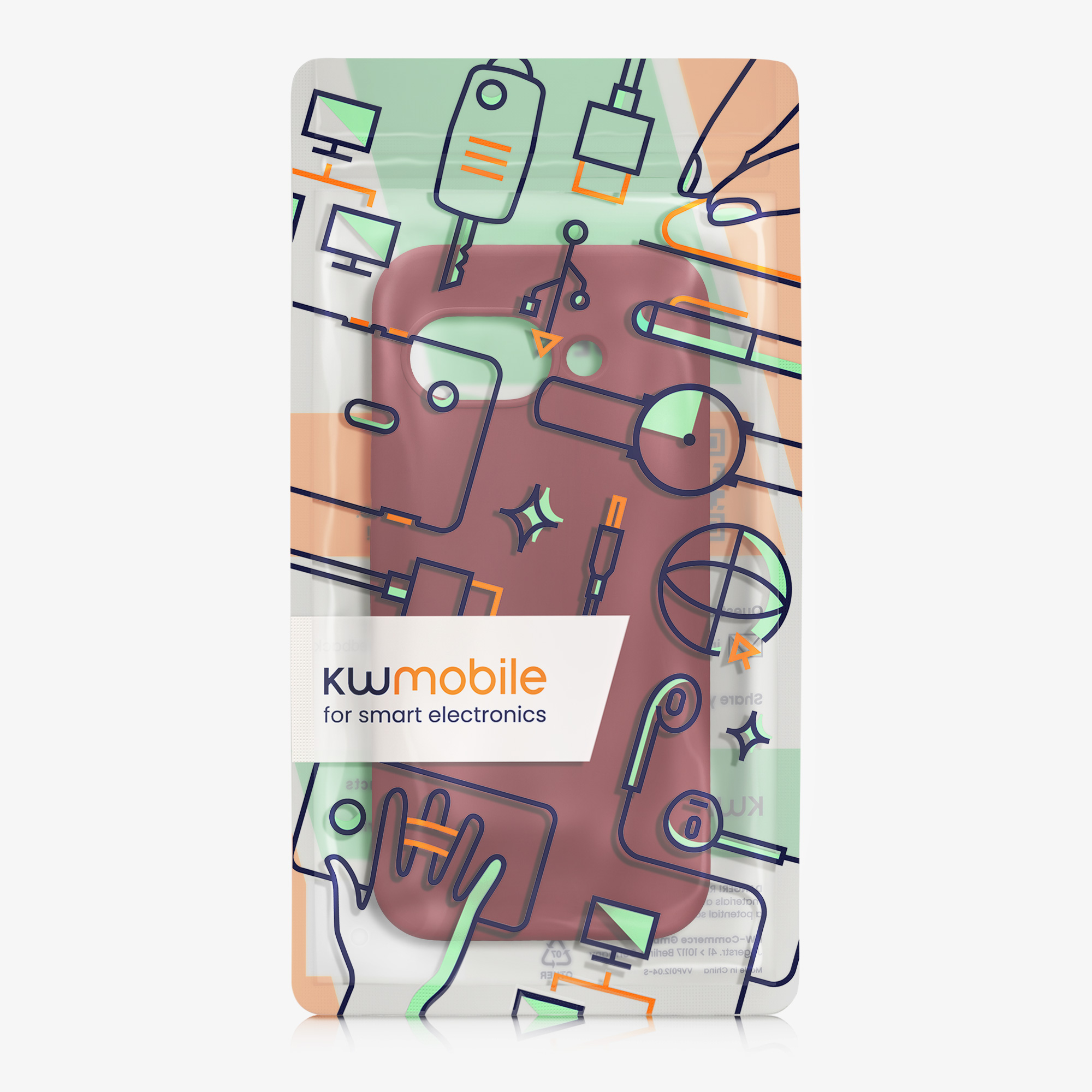 Silikonový kryt kwmobile pro Google Pixel 9a - rebarborově červená