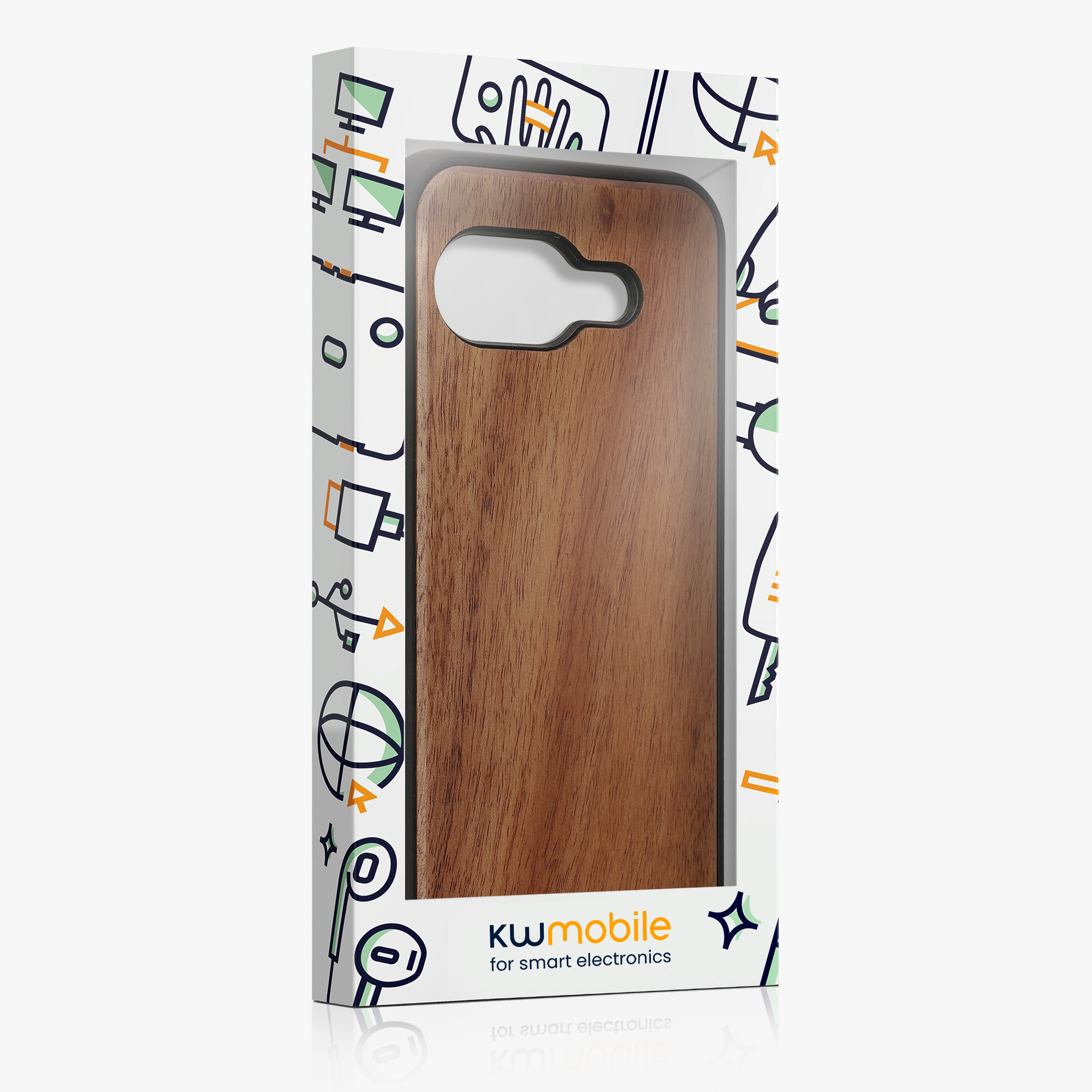 Dřevěný kryt kwmobile pro Google Pixel 9a - vintage hnědá / hnědá