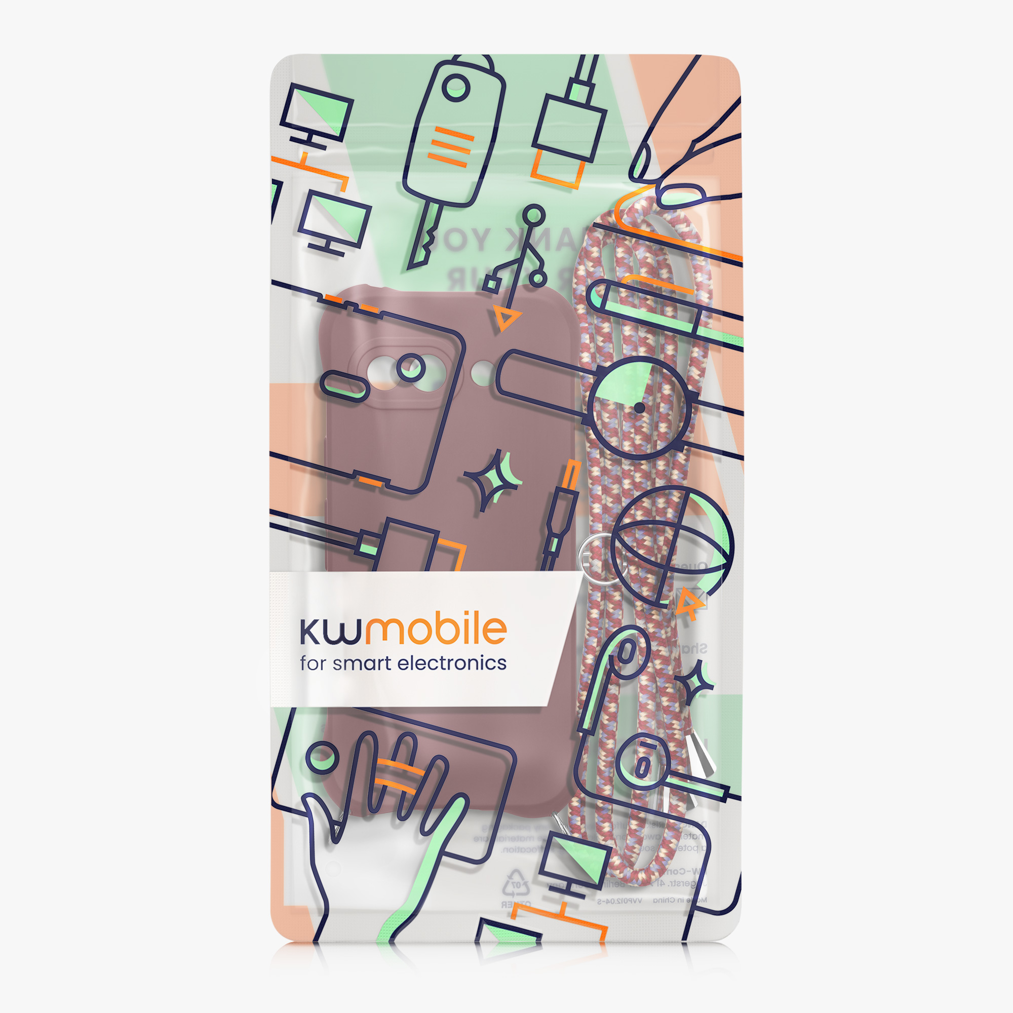 Crossbody kryt kwmobile pro Google Pixel 9a - vínově fialová