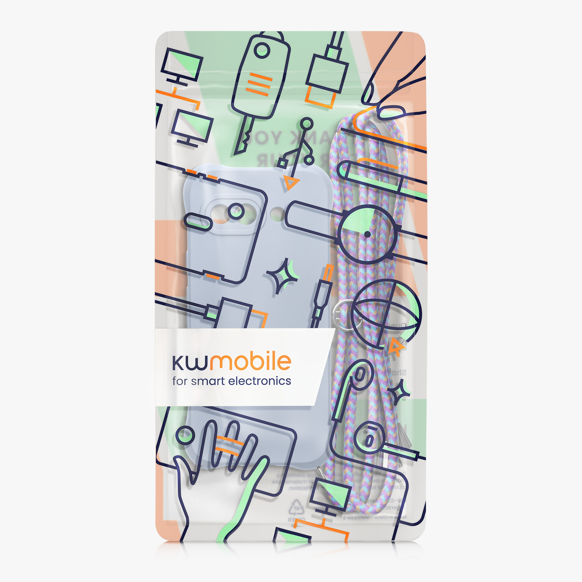 Crossbody kryt kwmobile pro Google Pixel 9a - levandulová