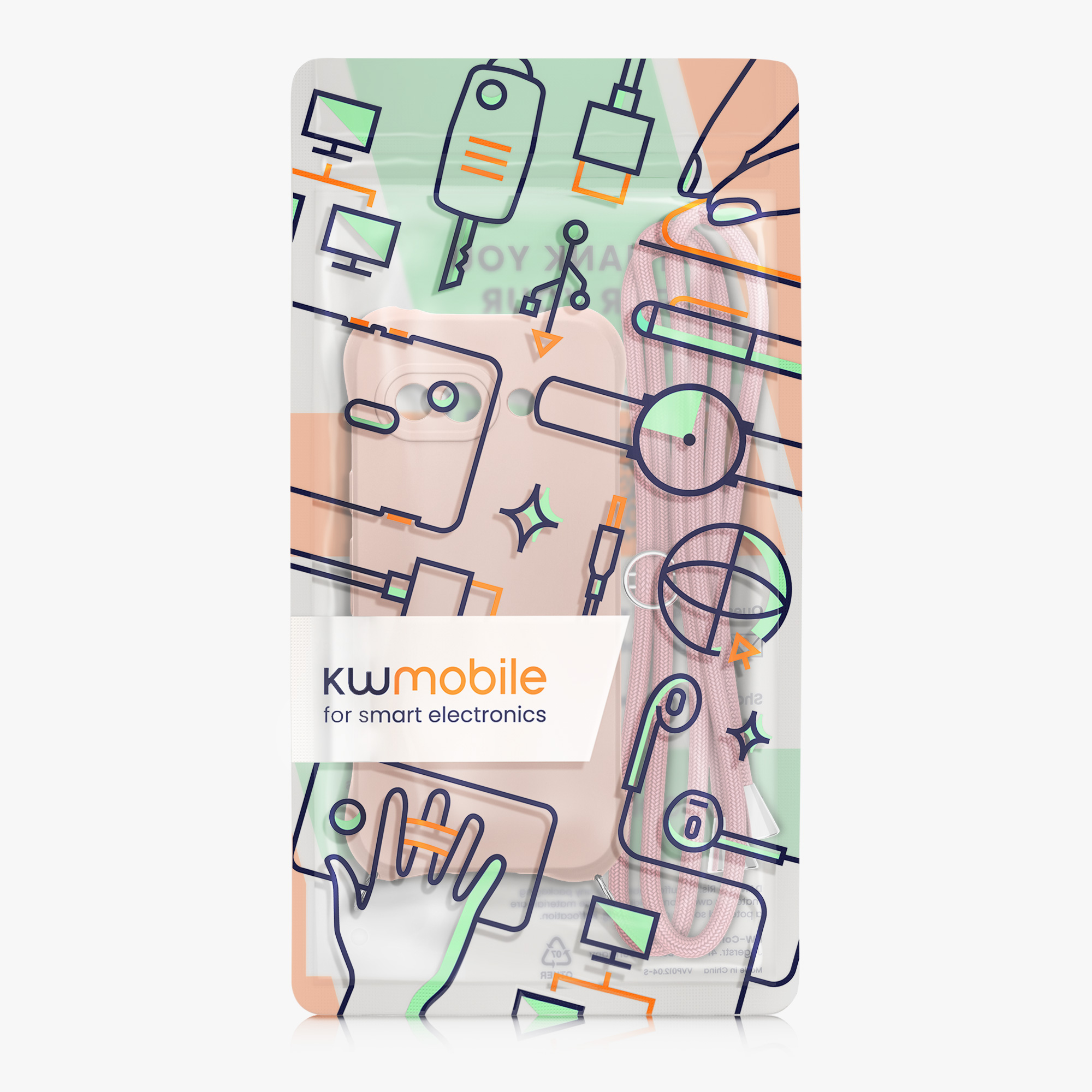 Crossbody kryt kwmobile pro Google Pixel 9a - kokosová
