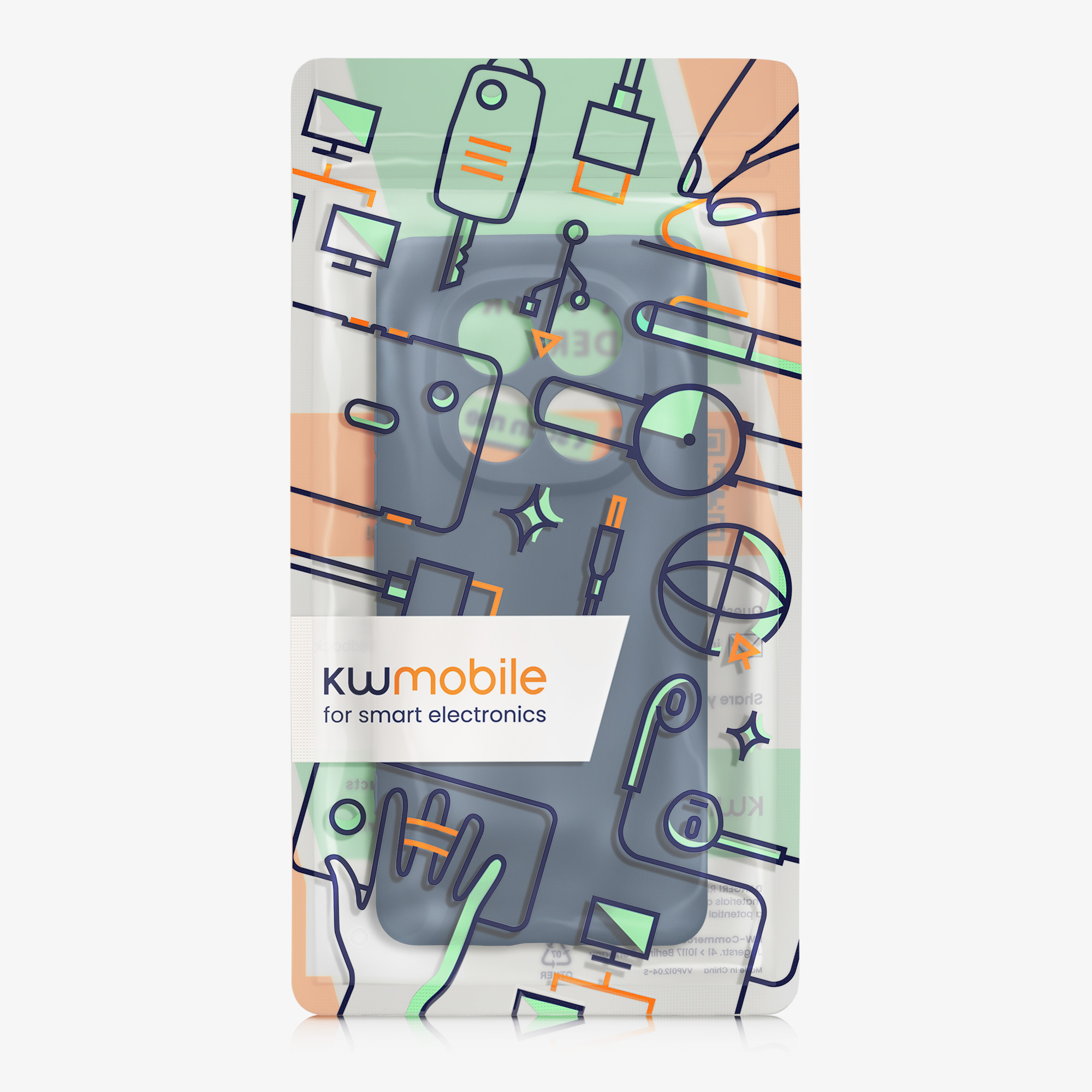 TPU kryt kwmobile pro Xiaomi Redmi Note 14 Pro+ 5G / Redmi Note 14 Pro Plus 5G - tmavě modrá