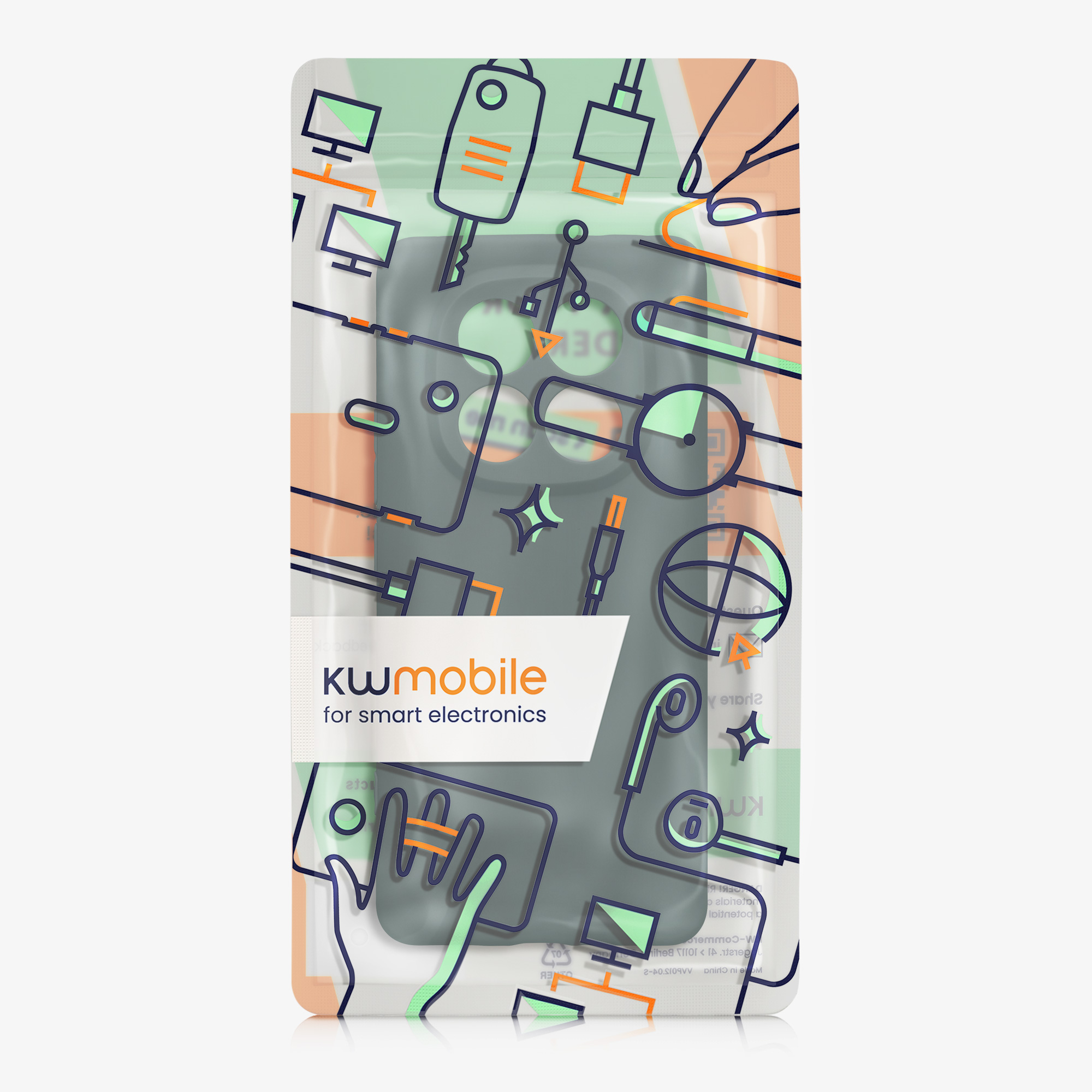 Kryt Xiaomi Redmi Note 14 Pro+ 5G silikonový TPU modrozelená kwmobile